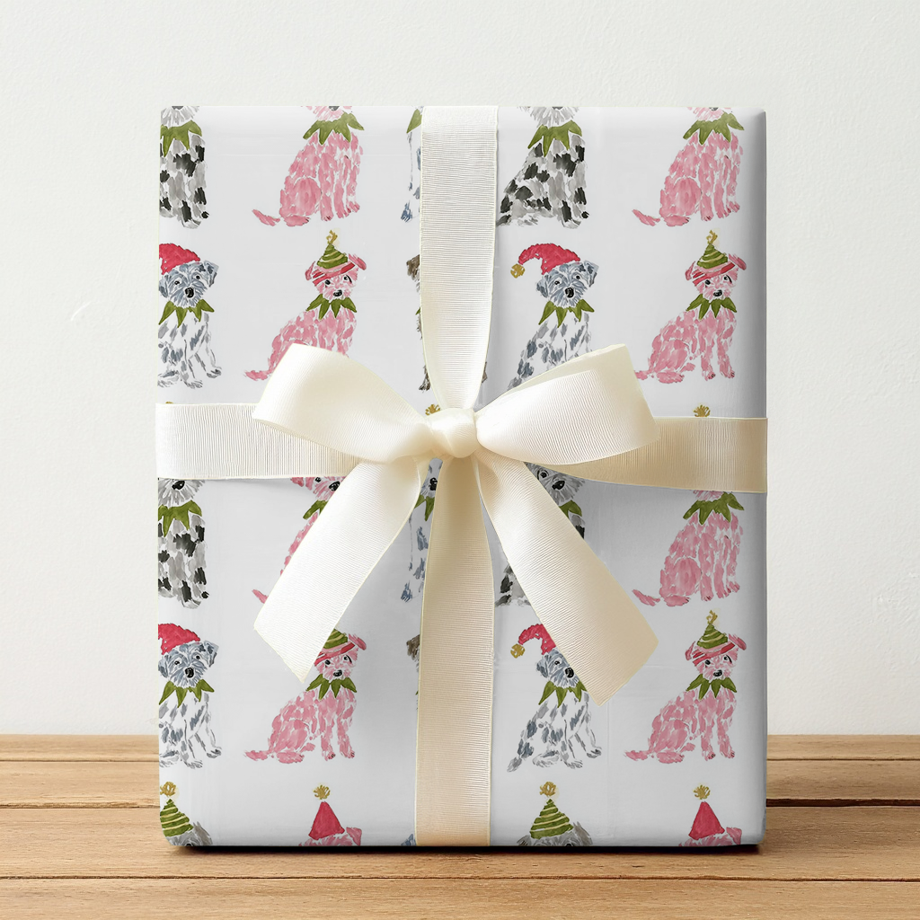 Elf Pups - Wrapping Paper