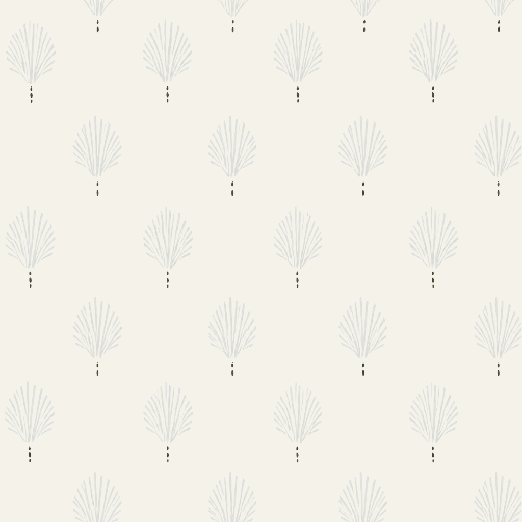 Loose Stems Lichen Block Print Wallpaper