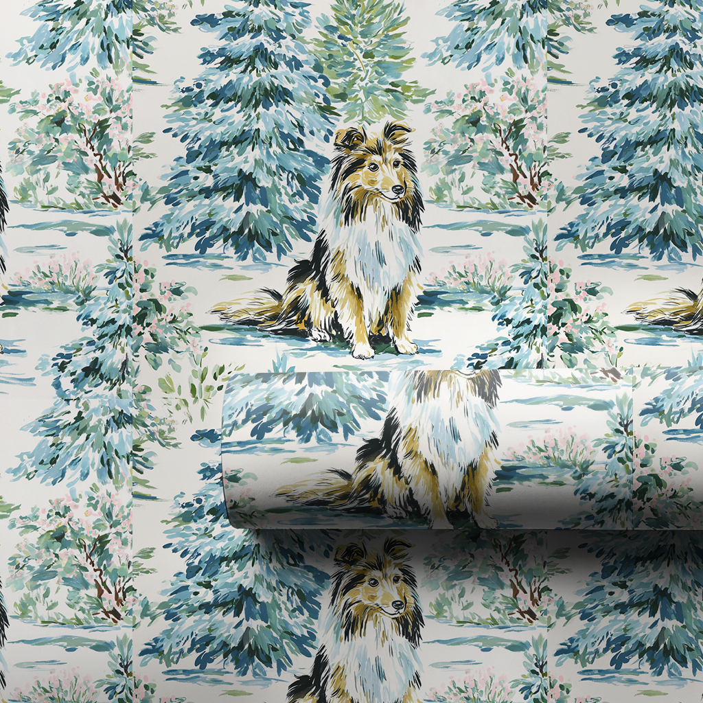 Sheltie Woods - Wrapping Paper