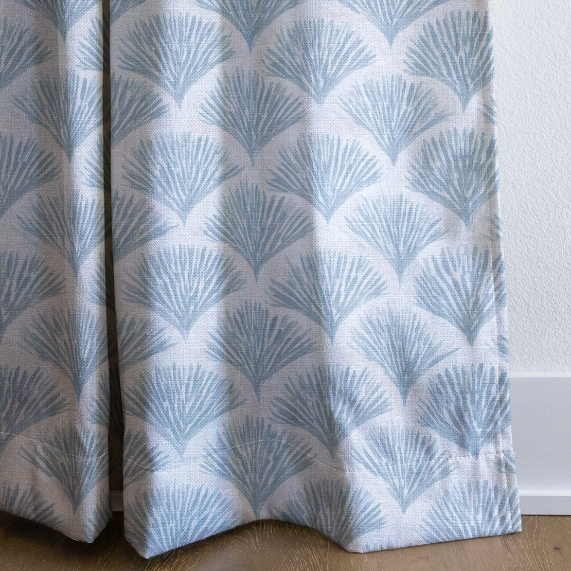 Scalloped Sky - Drapery — corner closeup
