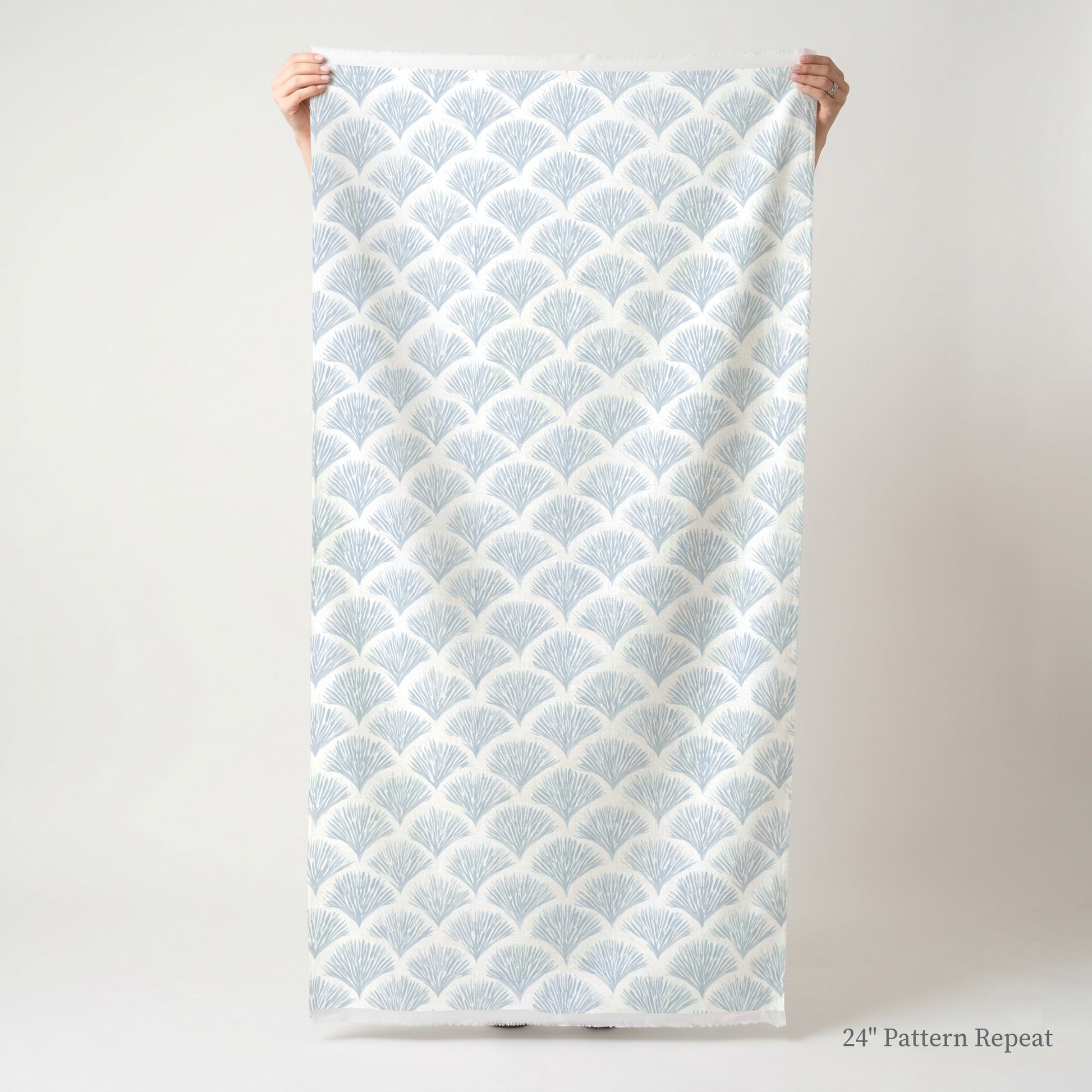 Scalloped Sky Fabric by the Yard