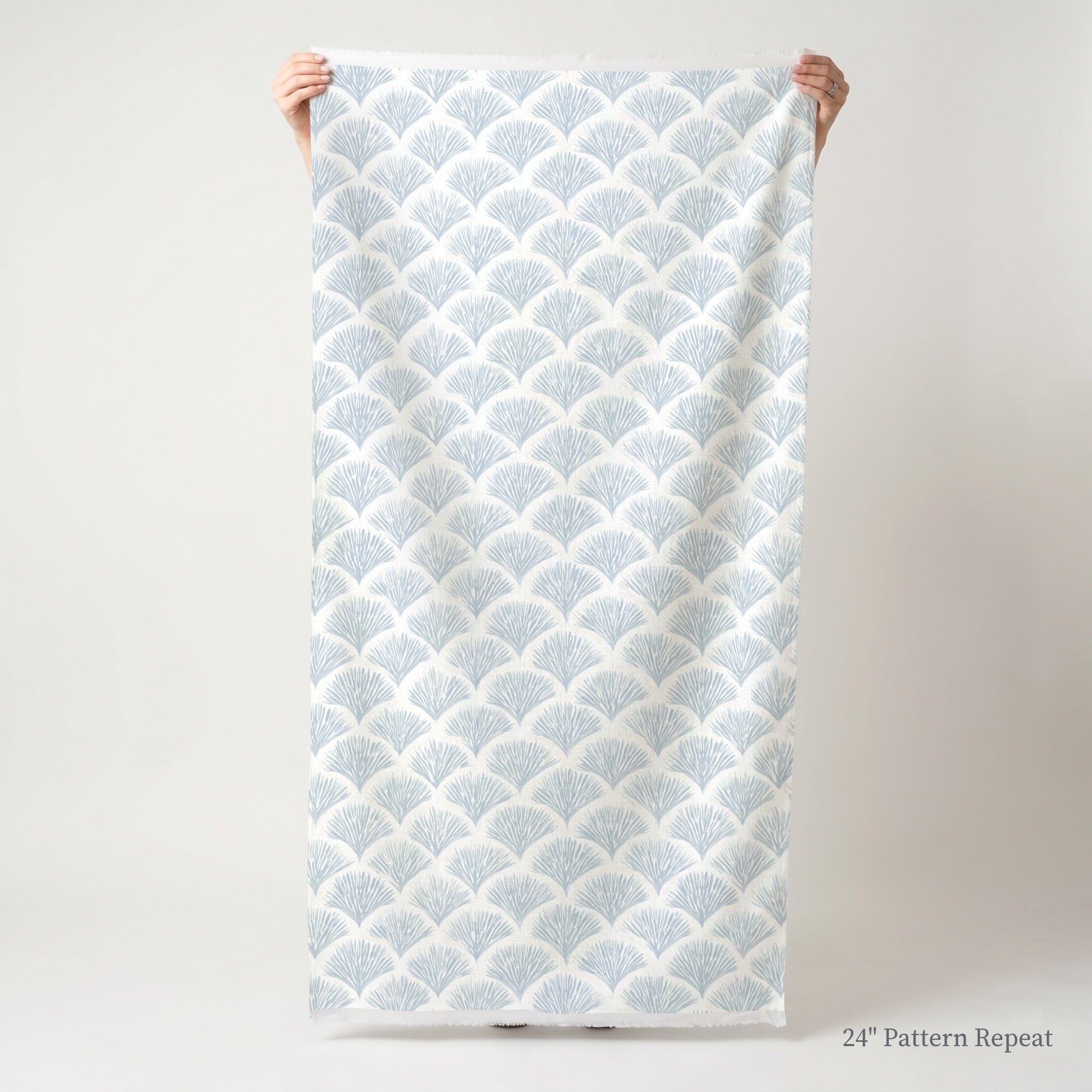 Scalloped Sky Fabric by the Yard