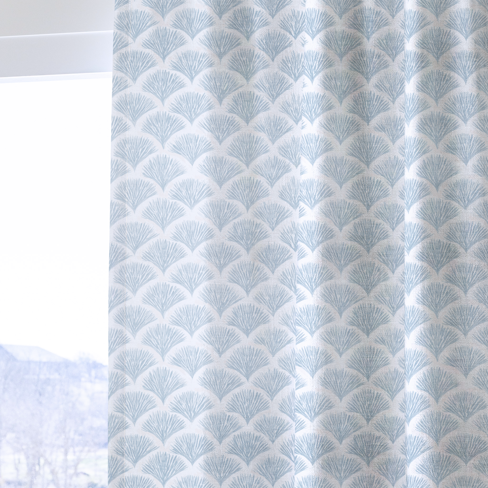 Scalloped Sky - Drapery — one panel