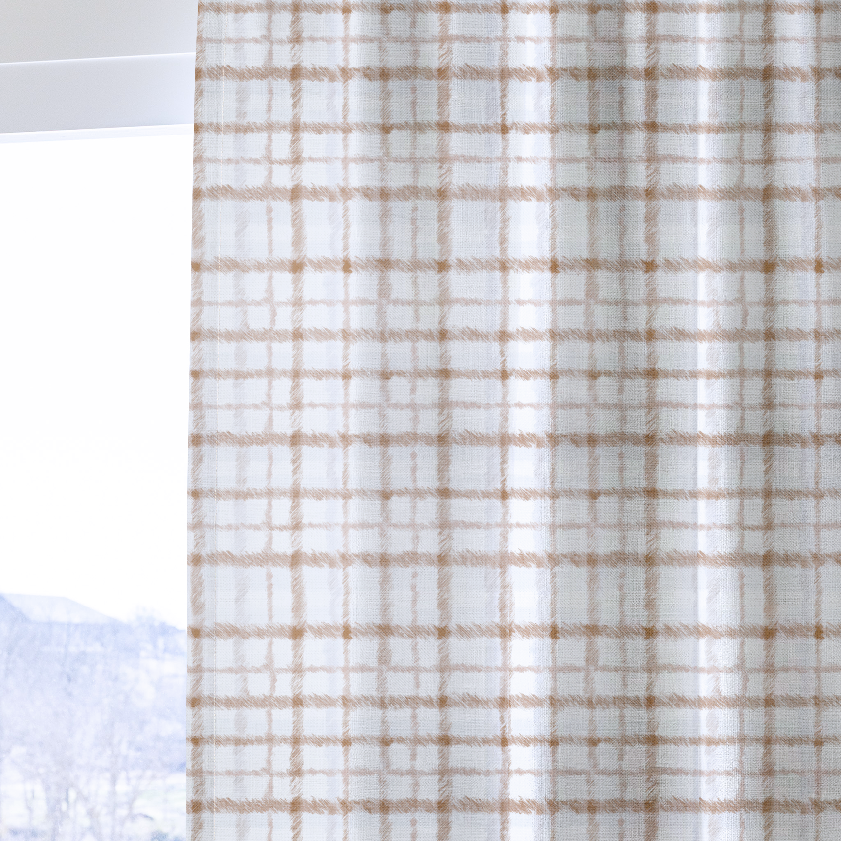 Windsor Grid - Drapery — one panel