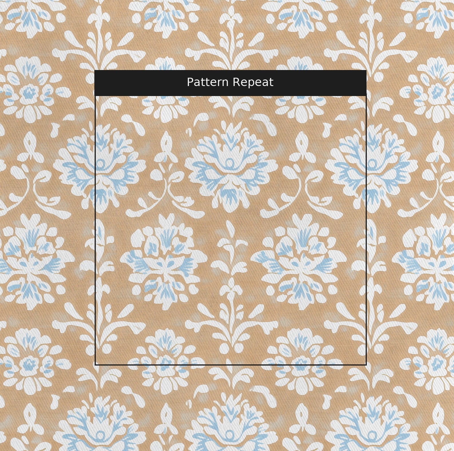 Something Blue Fabric by the Yard — pattern repeat