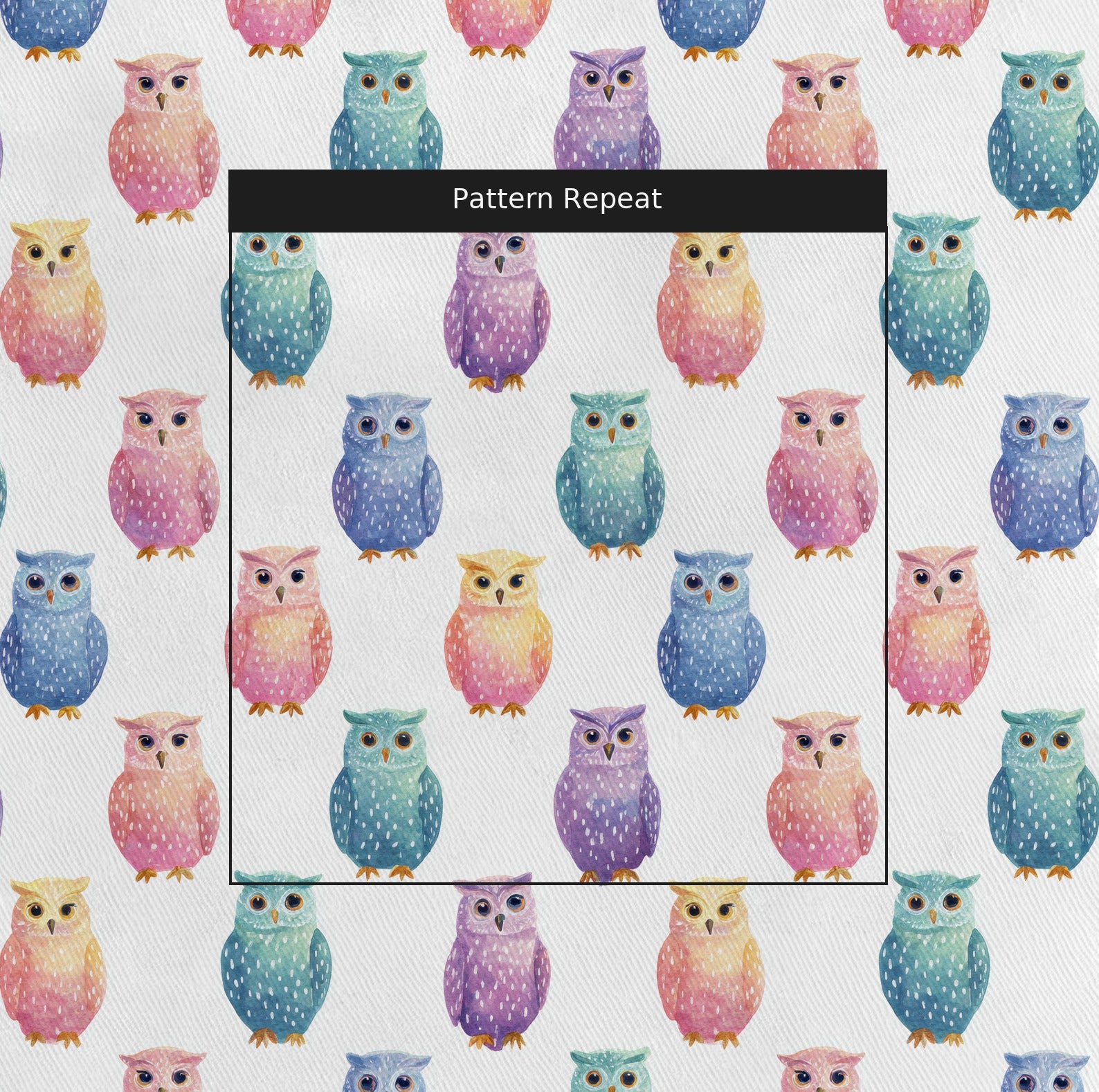 Winnie Pastel Fabric by the Yard — pattern repeat