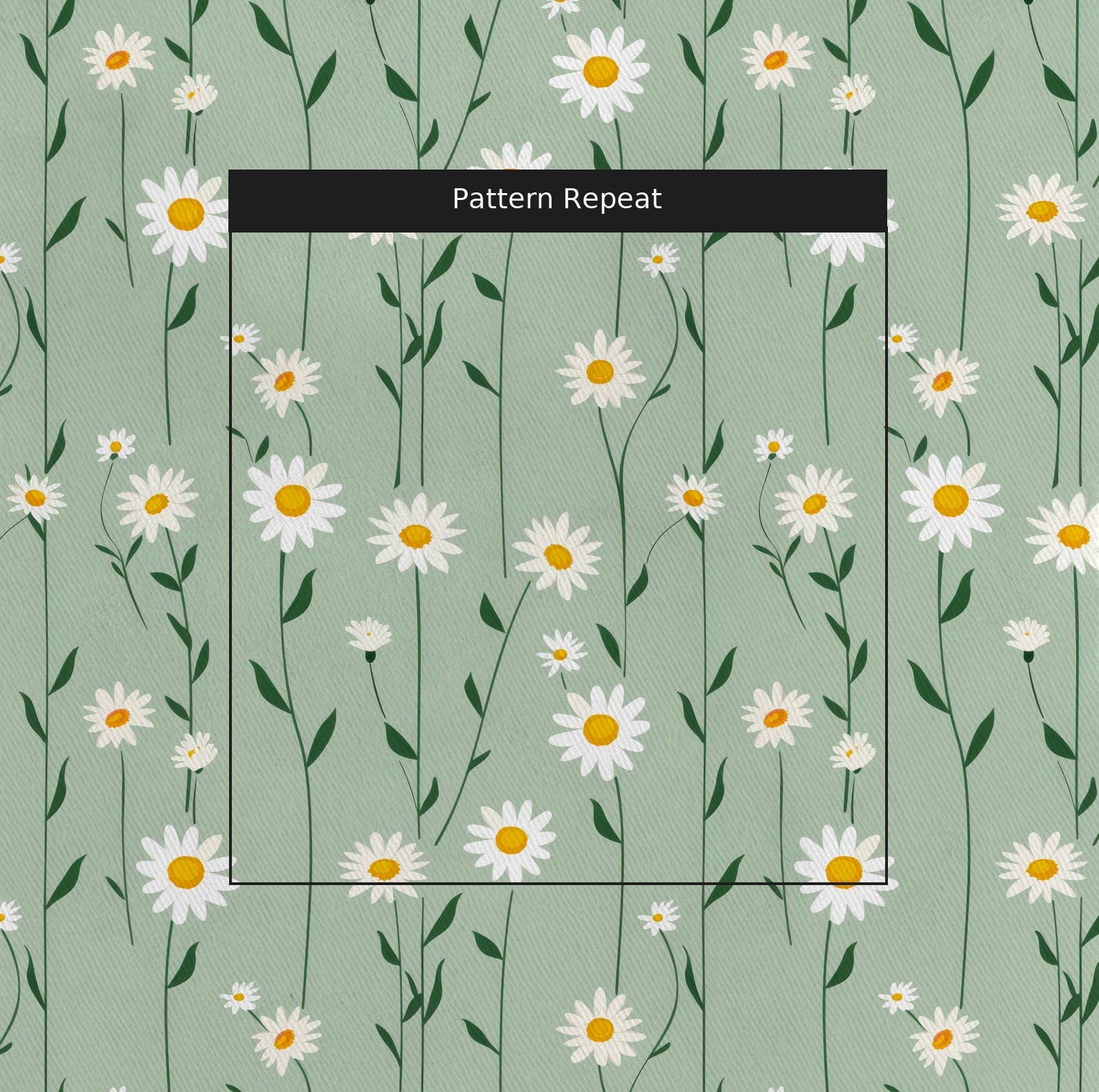 Adria Daisy Fabric by the Yard — pattern repeat
