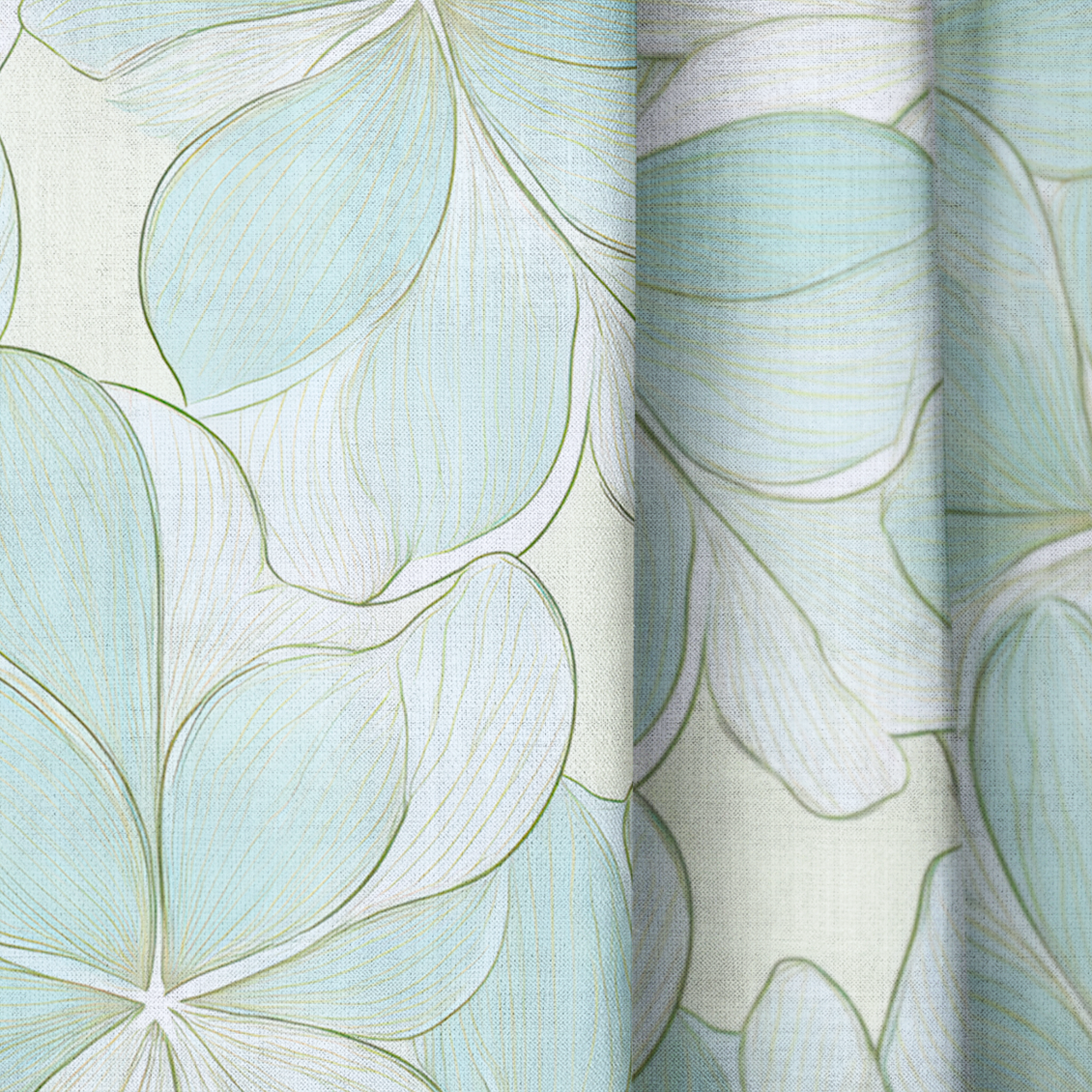 Seafoam Whispy - Drapery — close up