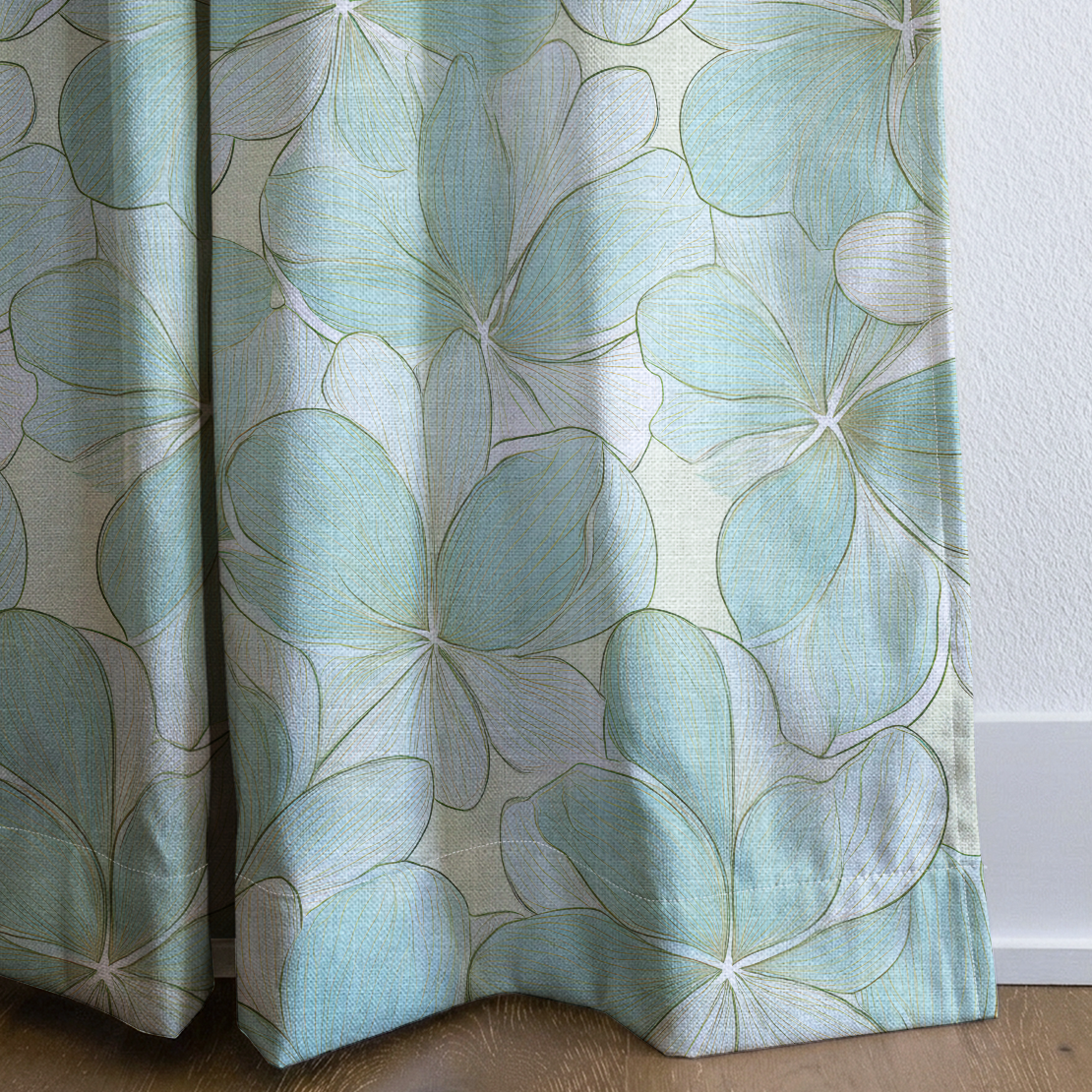 Seafoam Whispy - Drapery — corner closeup