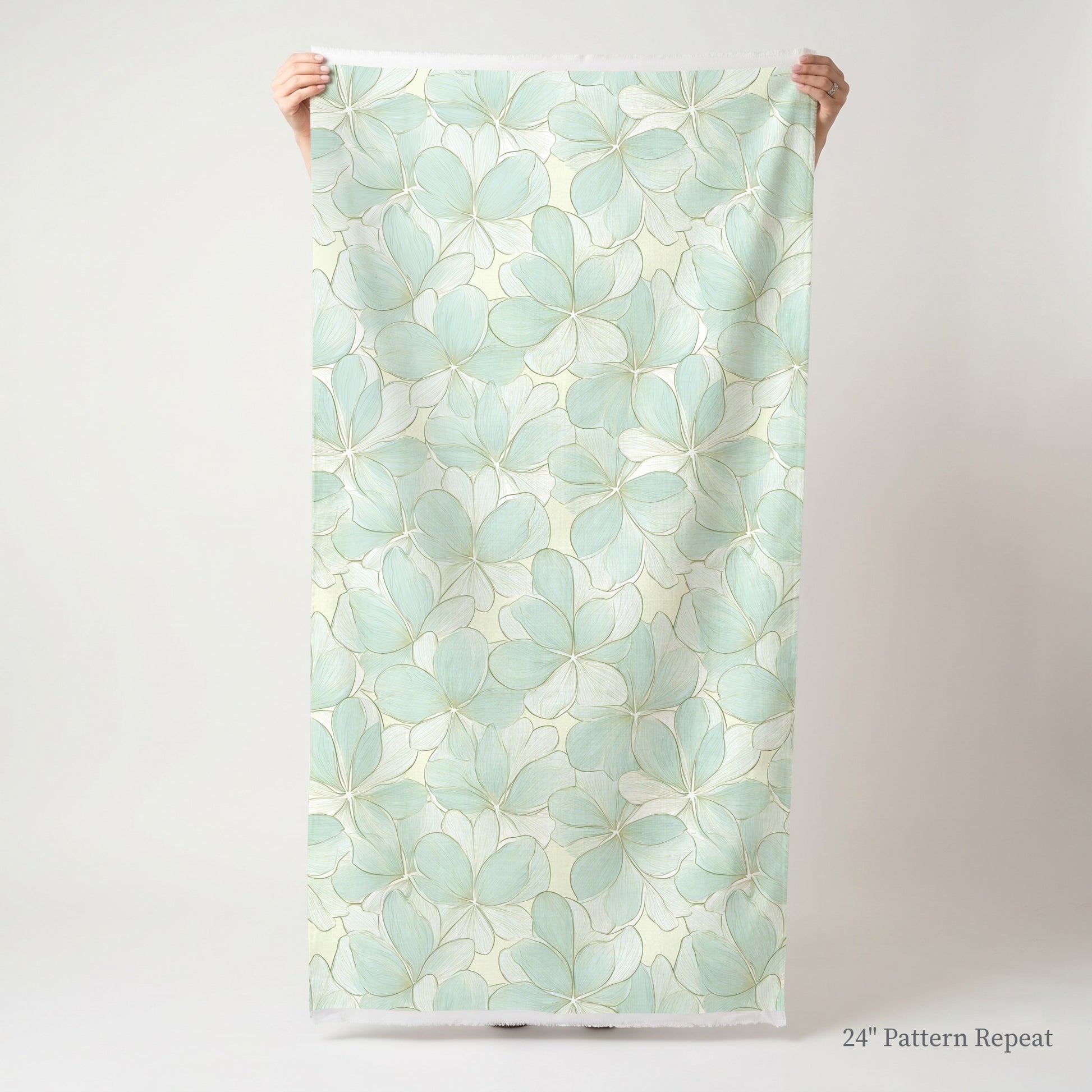 Seafoam Whispy Fabric by the Yard