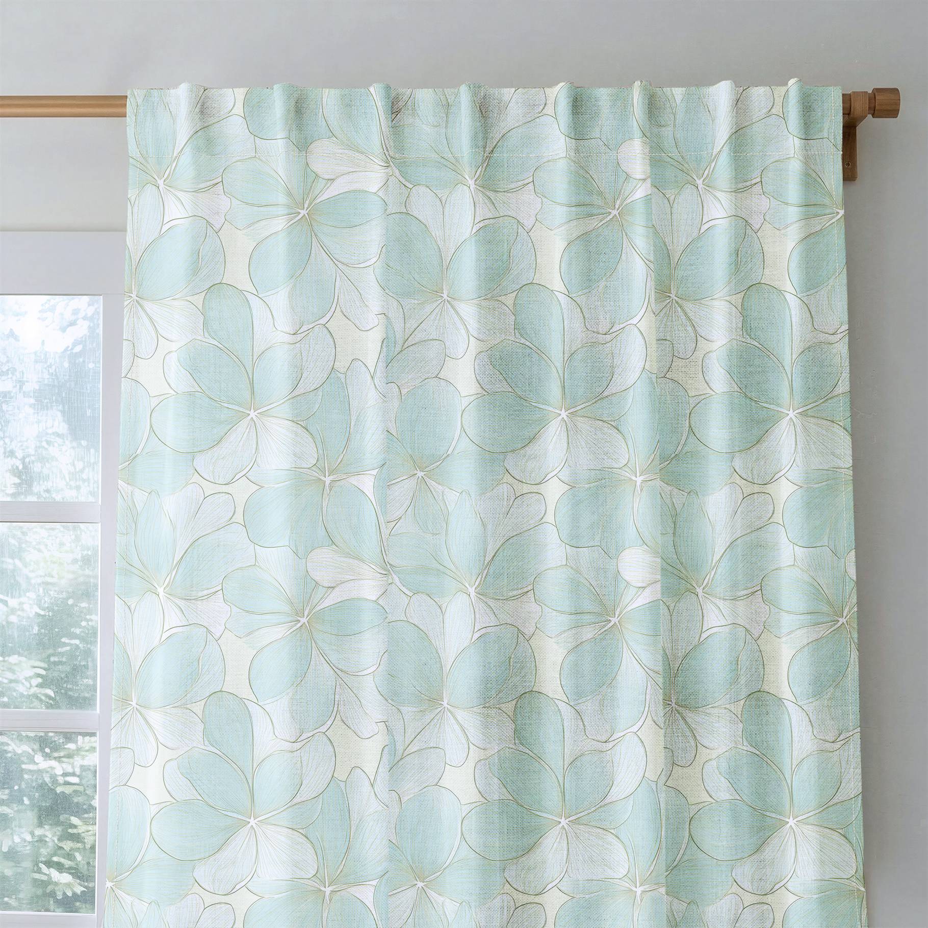 Seafoam Whispy - Drapery — rod
