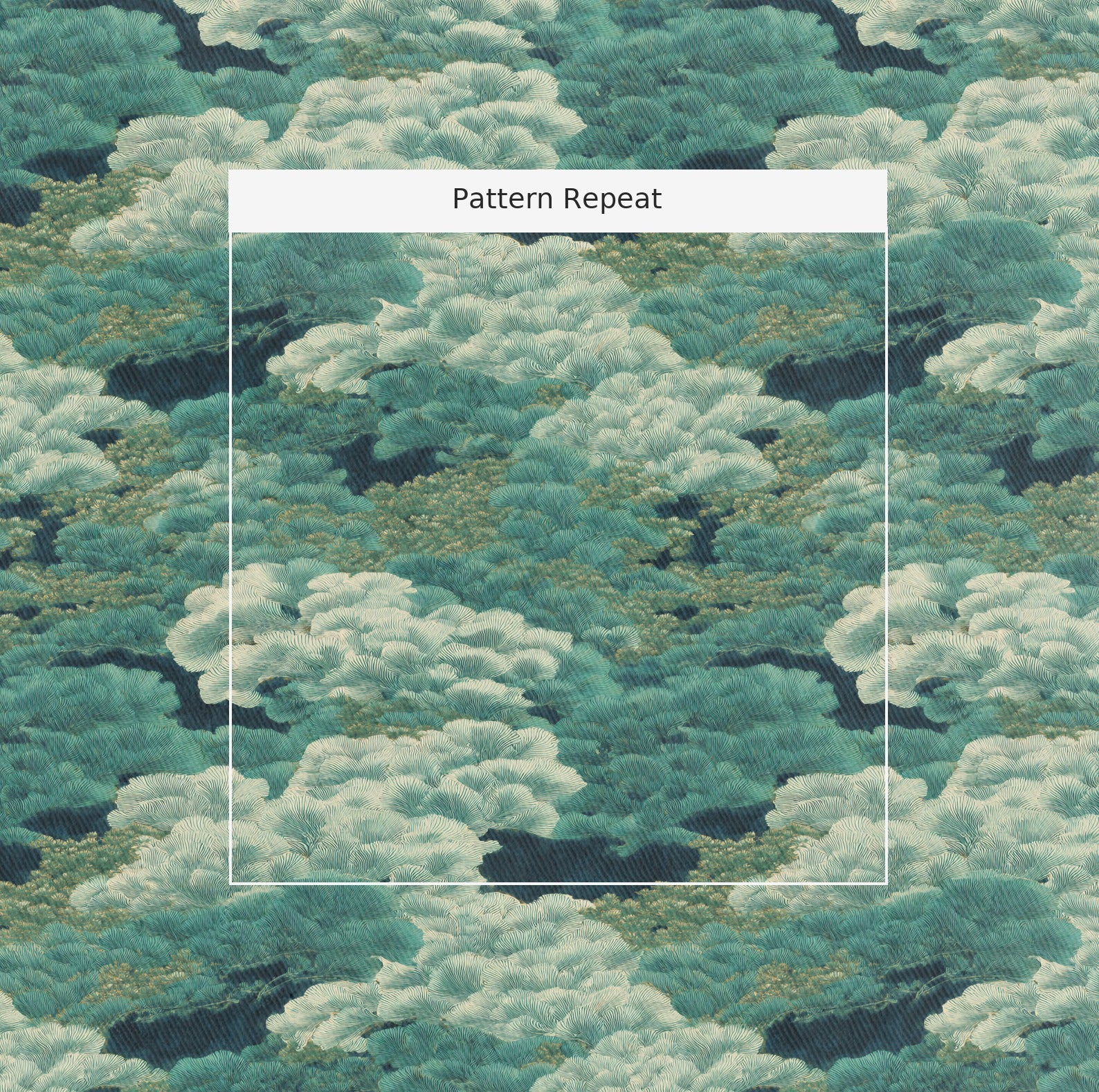 Casa Azul Fabric by the Yard — pattern repeat