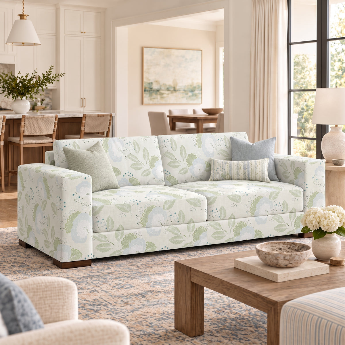 The Christopher Sofa in Mint to Be