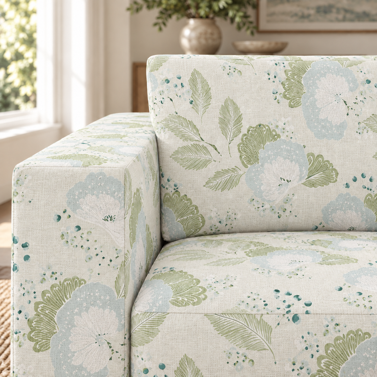The Christopher Sofa in Mint to Be