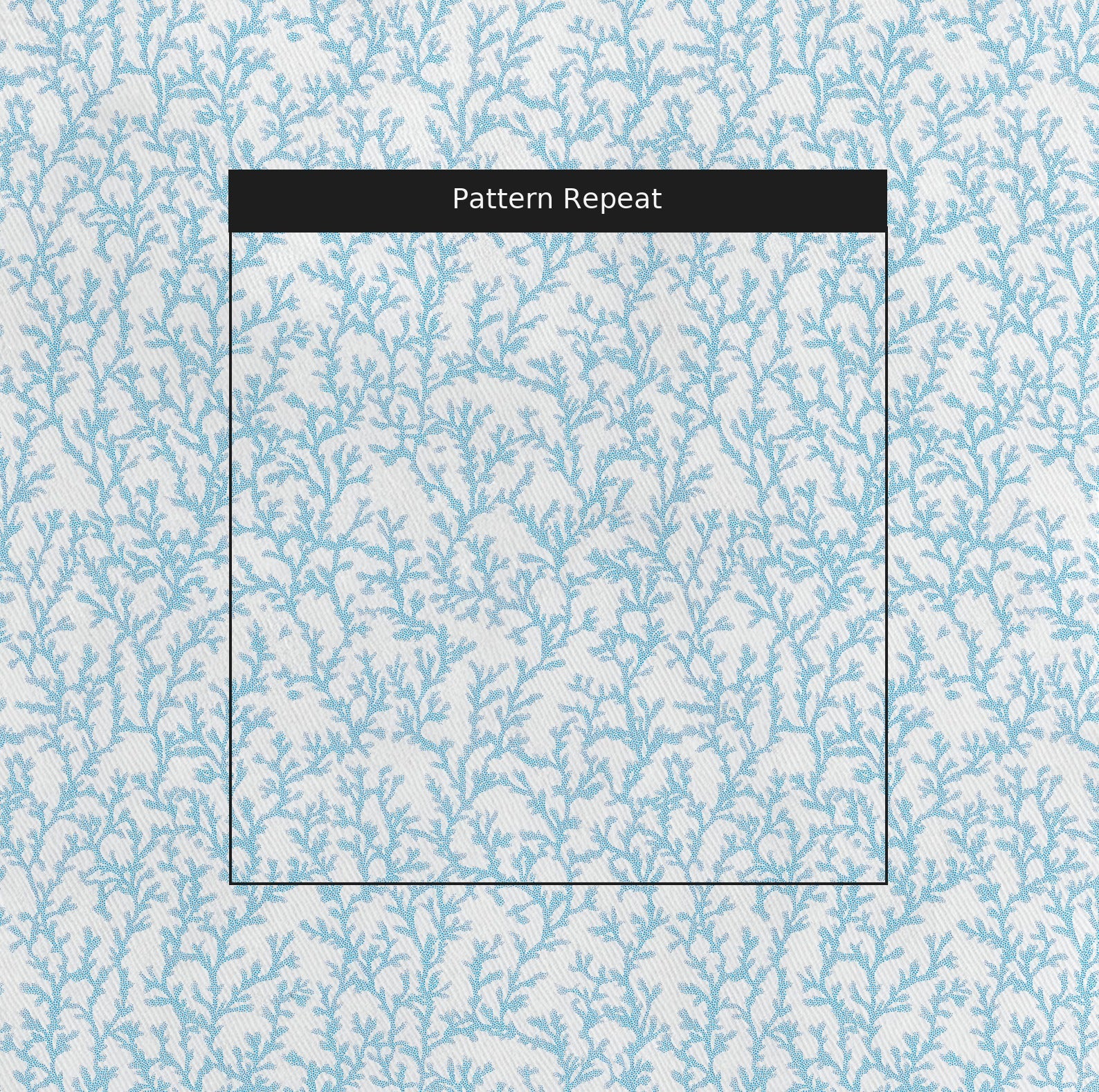 Seafoam Meadow Fabric by the Yard — pattern repeat