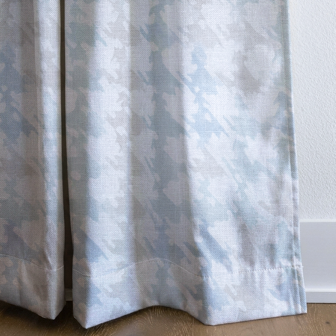 Feather Houndstooth - Drapery — corner closeup