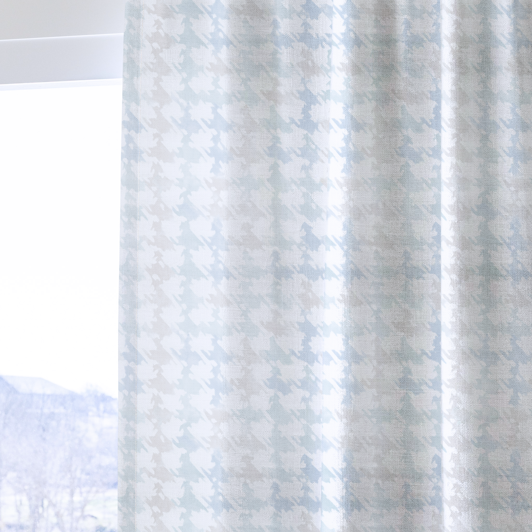 Feather Houndstooth - Drapery — one panel