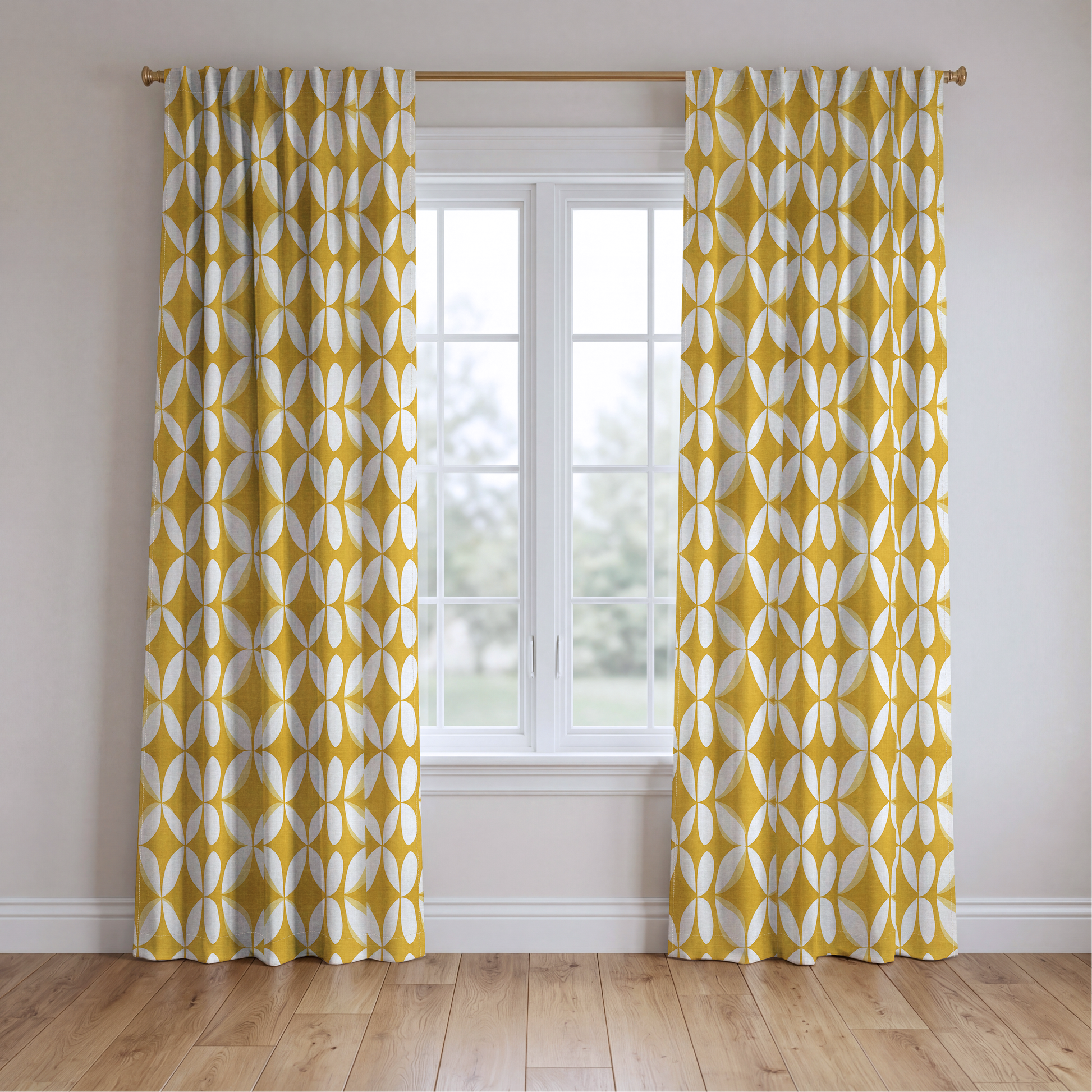 Sunshine Swing - Drapery — two panels