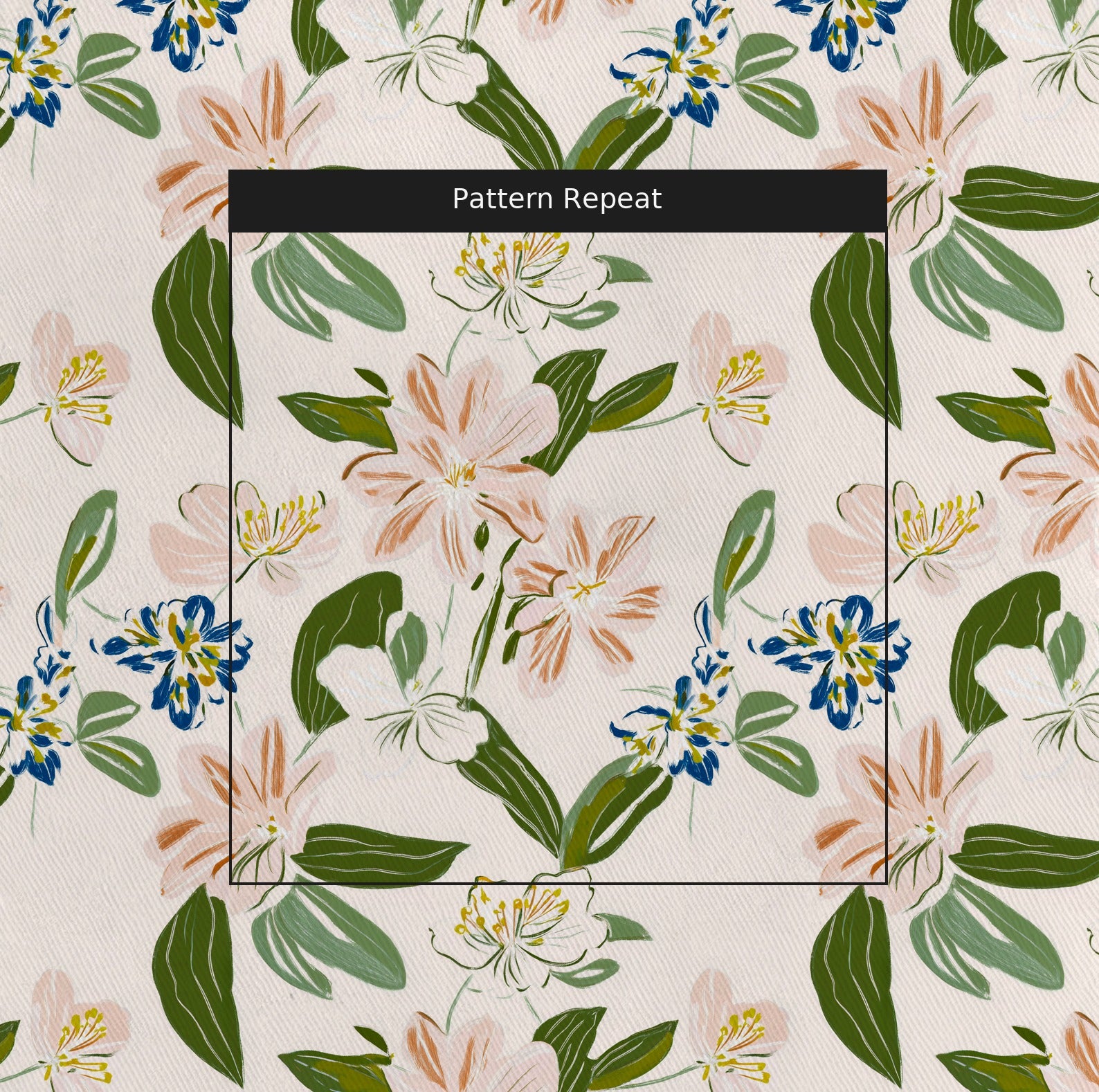 Rosalie Fabric by the Yard — pattern repeat