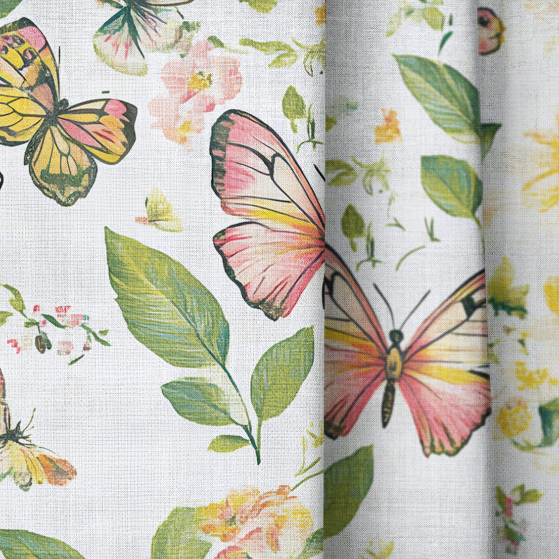 Butterfly Meadow - Drapery — close up