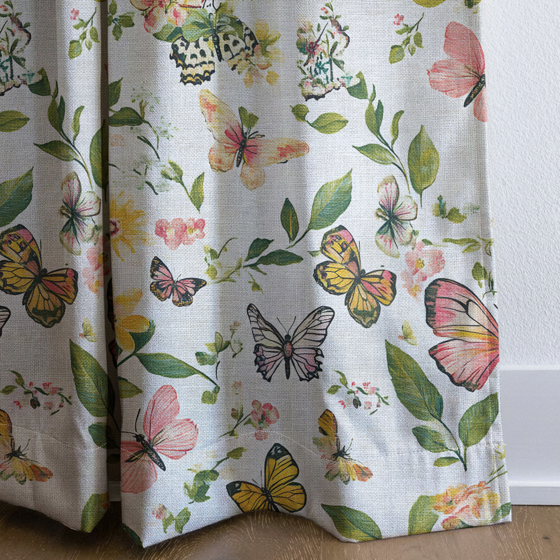 Butterfly Meadow - Drapery — corner closeup