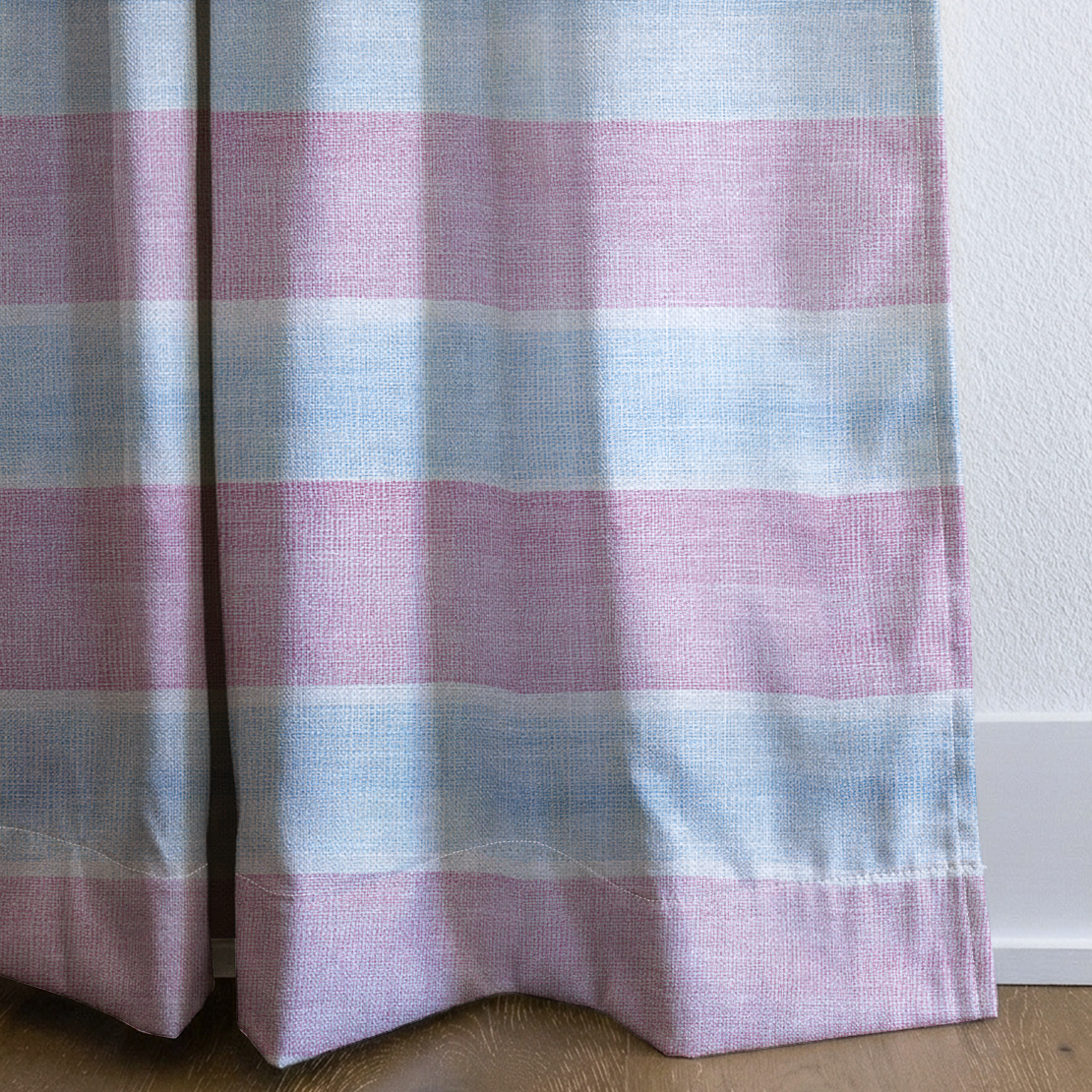 School Stripes - Drapery — corner closeup