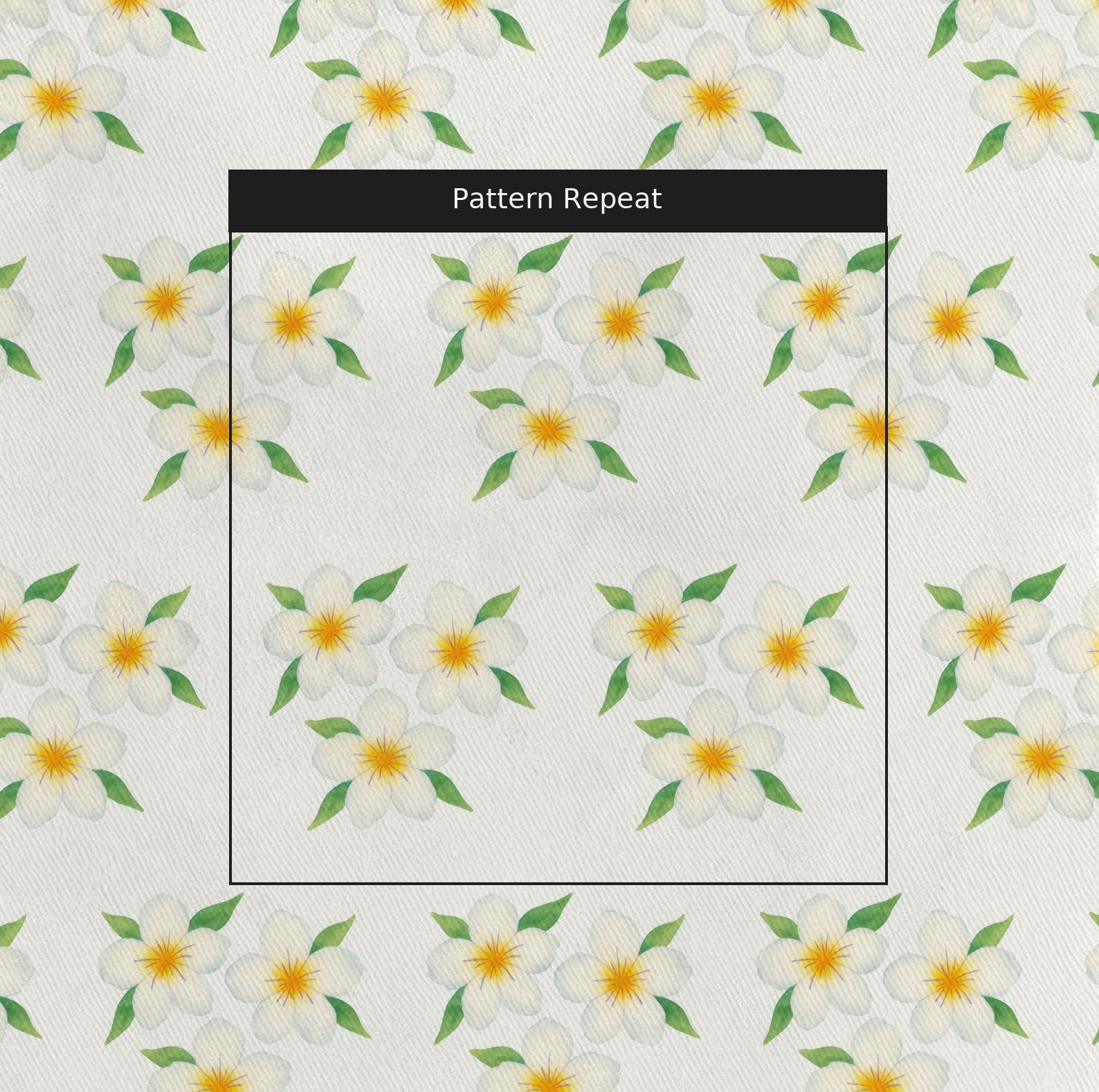 Yellow Sprouts Fabric by the Yard — pattern repeat