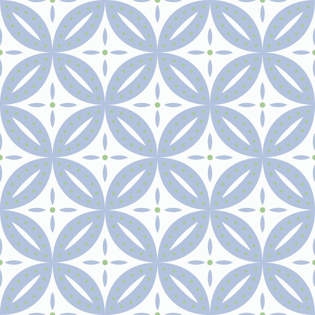 Leaf Me Be Periwinkle Grid Wallpaper