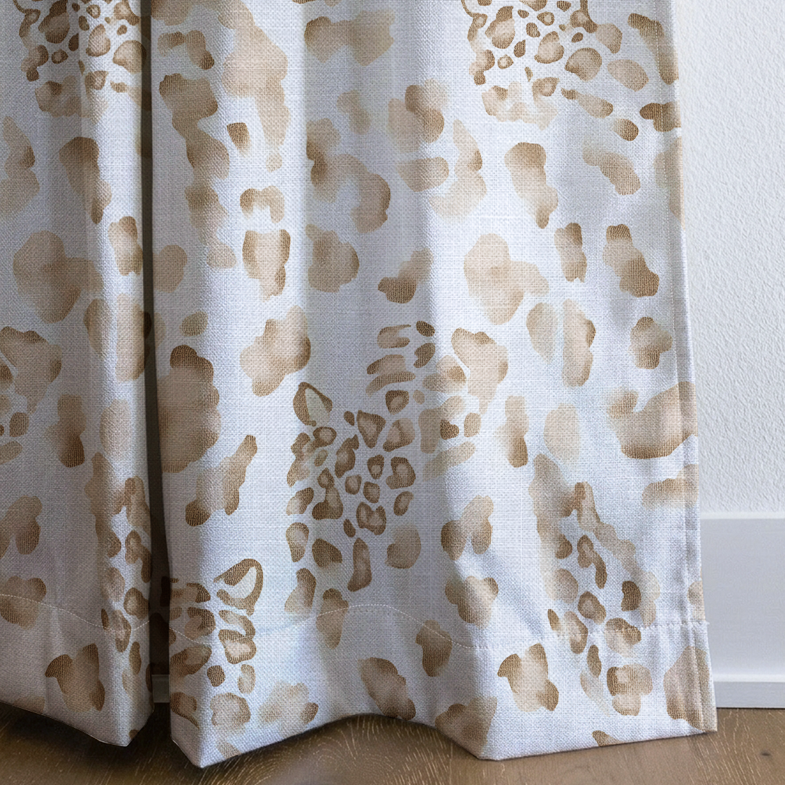 Cheetah Charm - Drapery — corner closeup