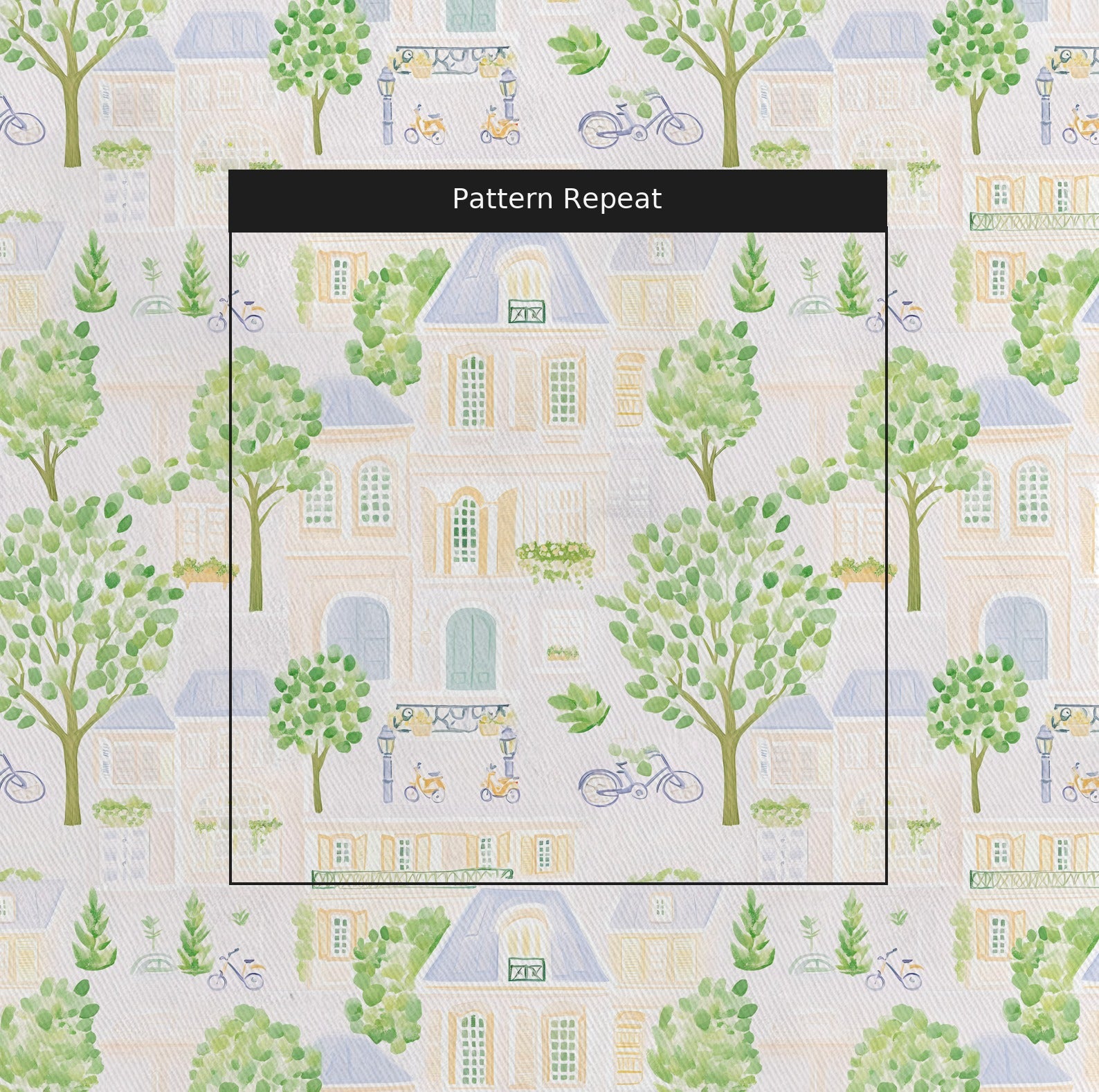 Park Ave Fabric by the Yard — pattern repeat