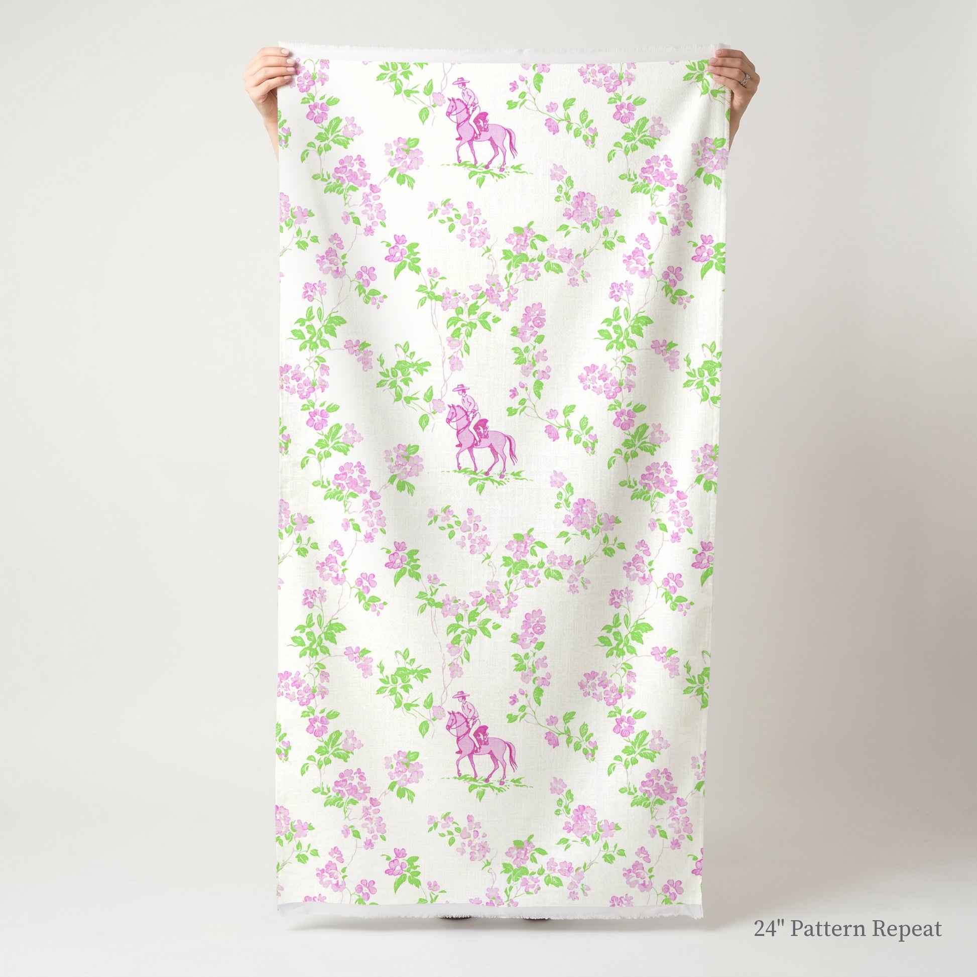 Blush Equestrian Fabric by the Yard