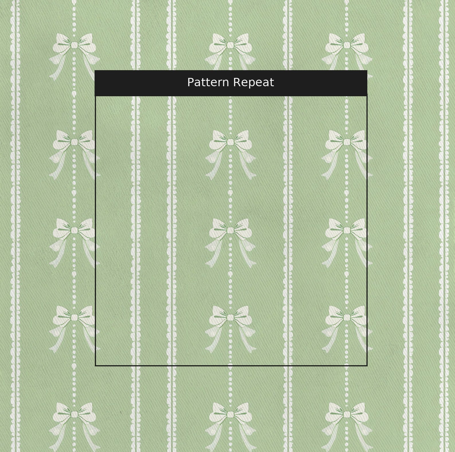 Heirloom Bows Fabric by the Yard — pattern repeat