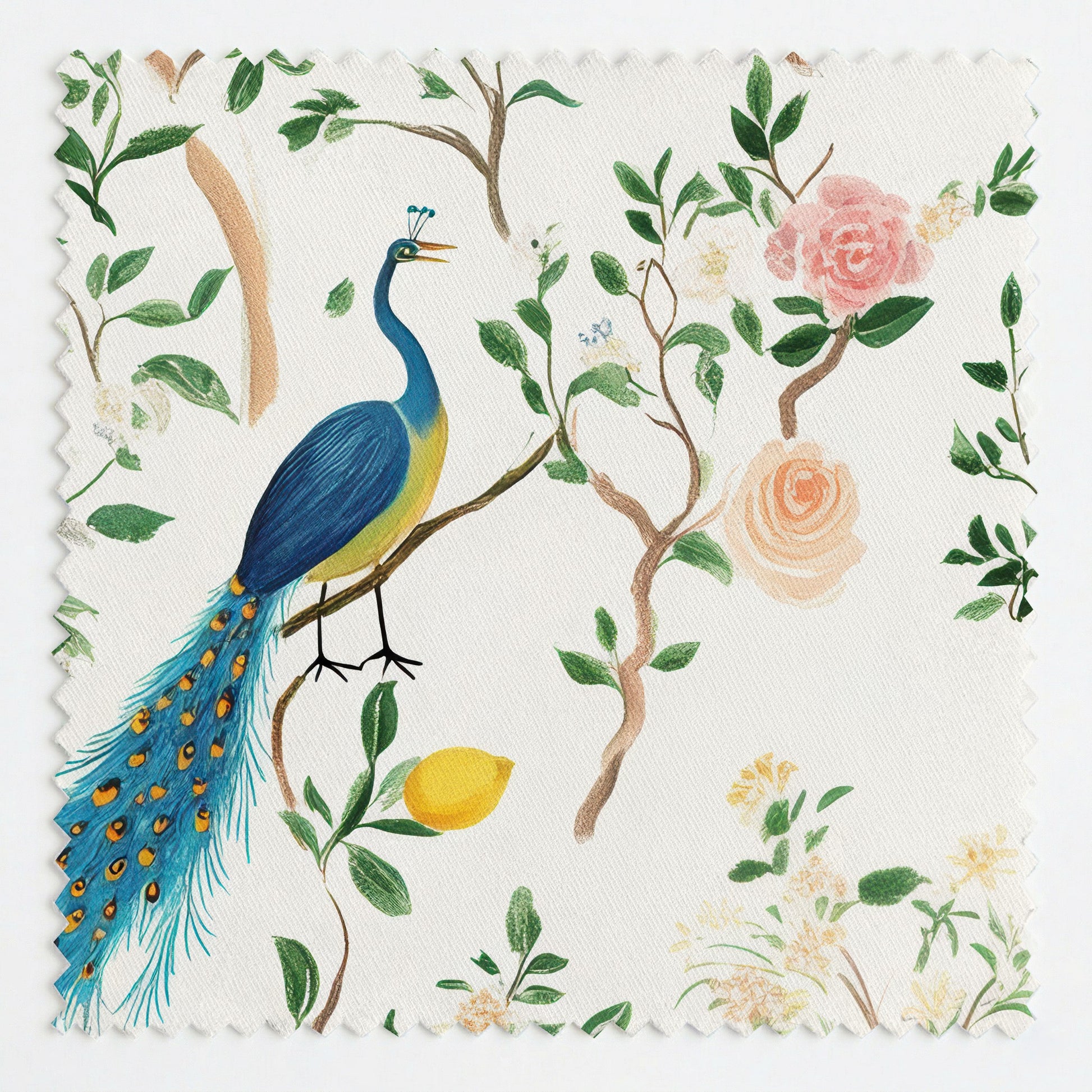 Tropical Peacock Fabric by the Yard
