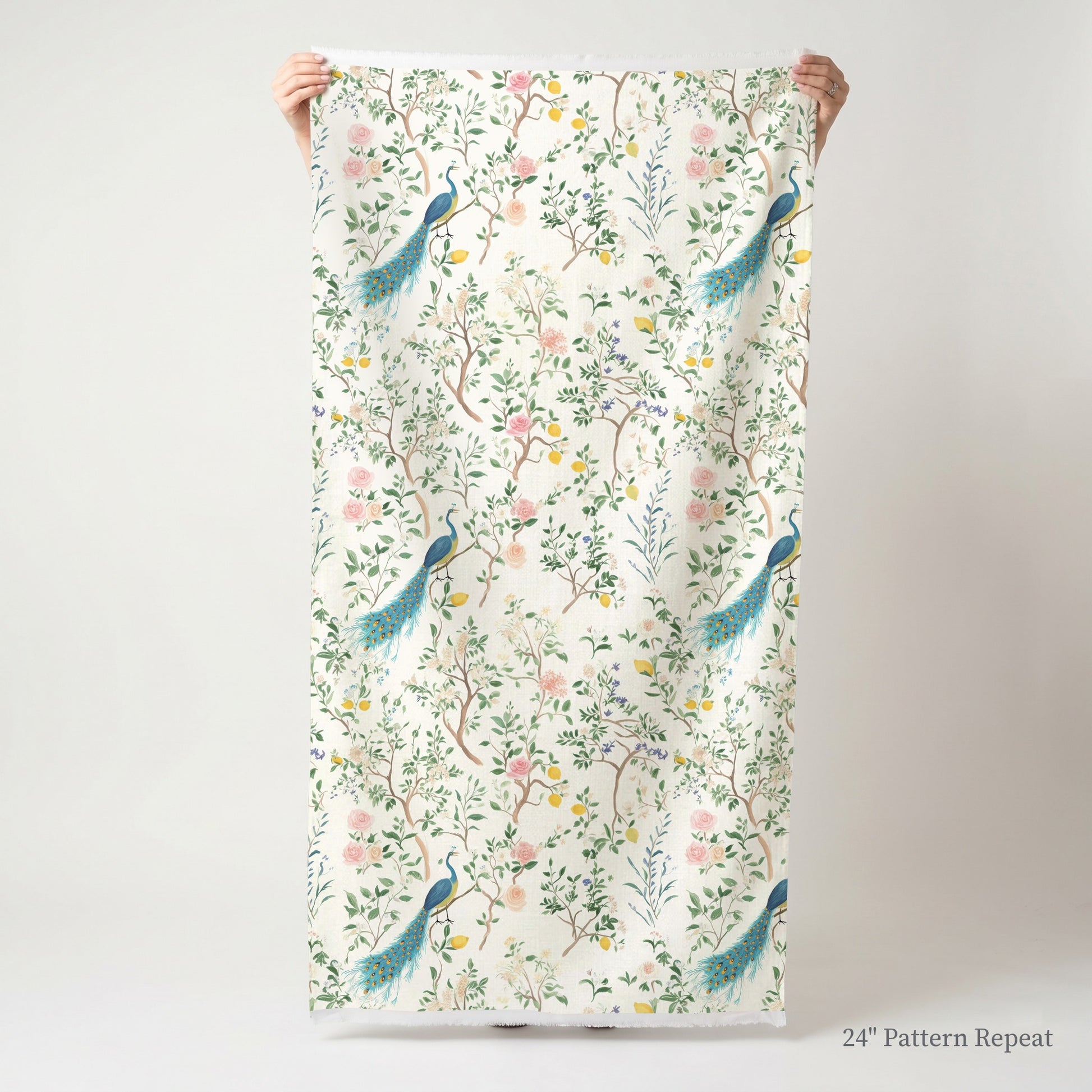 Tropical Peacock Fabric by the Yard