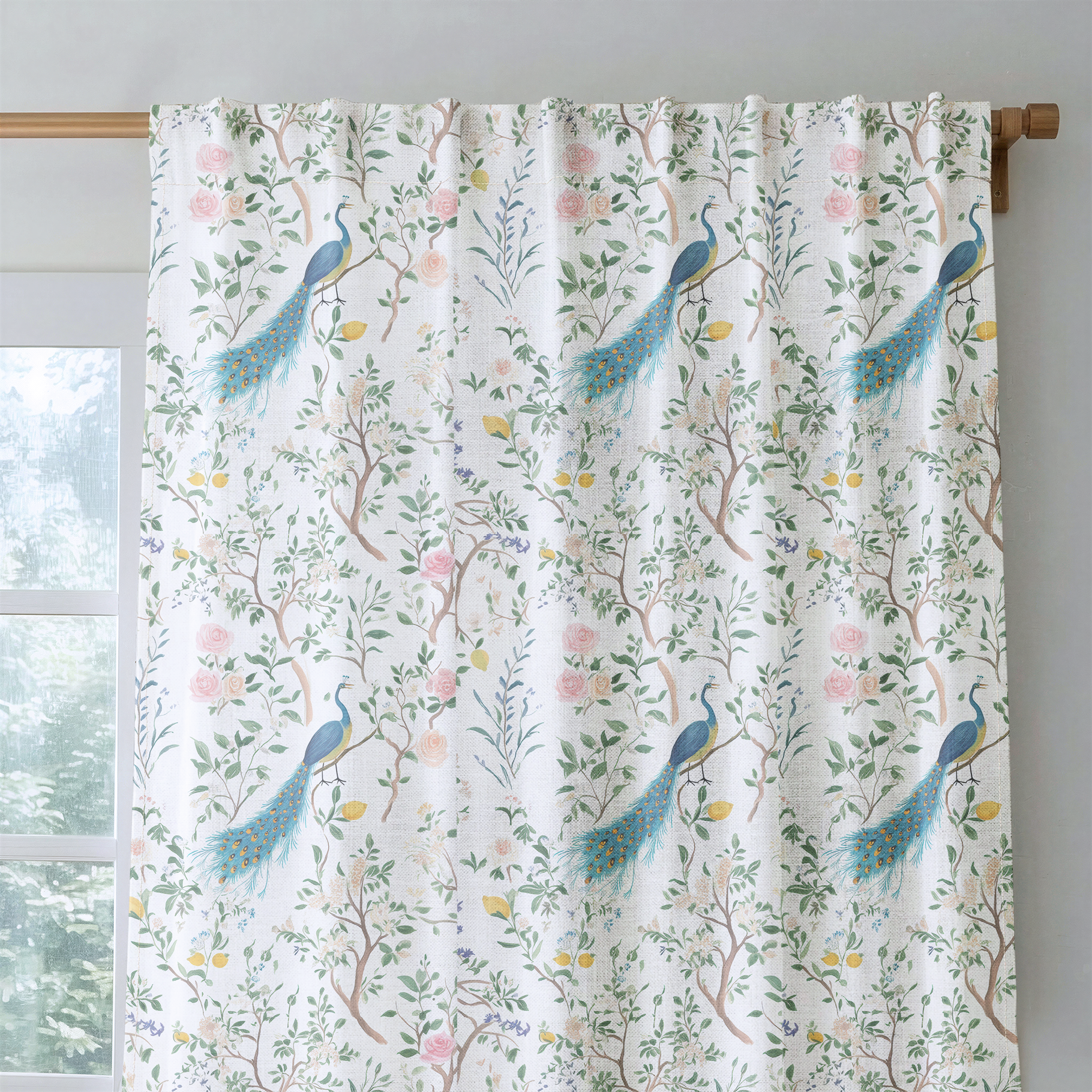 Tropical Peacock - Drapery — rod