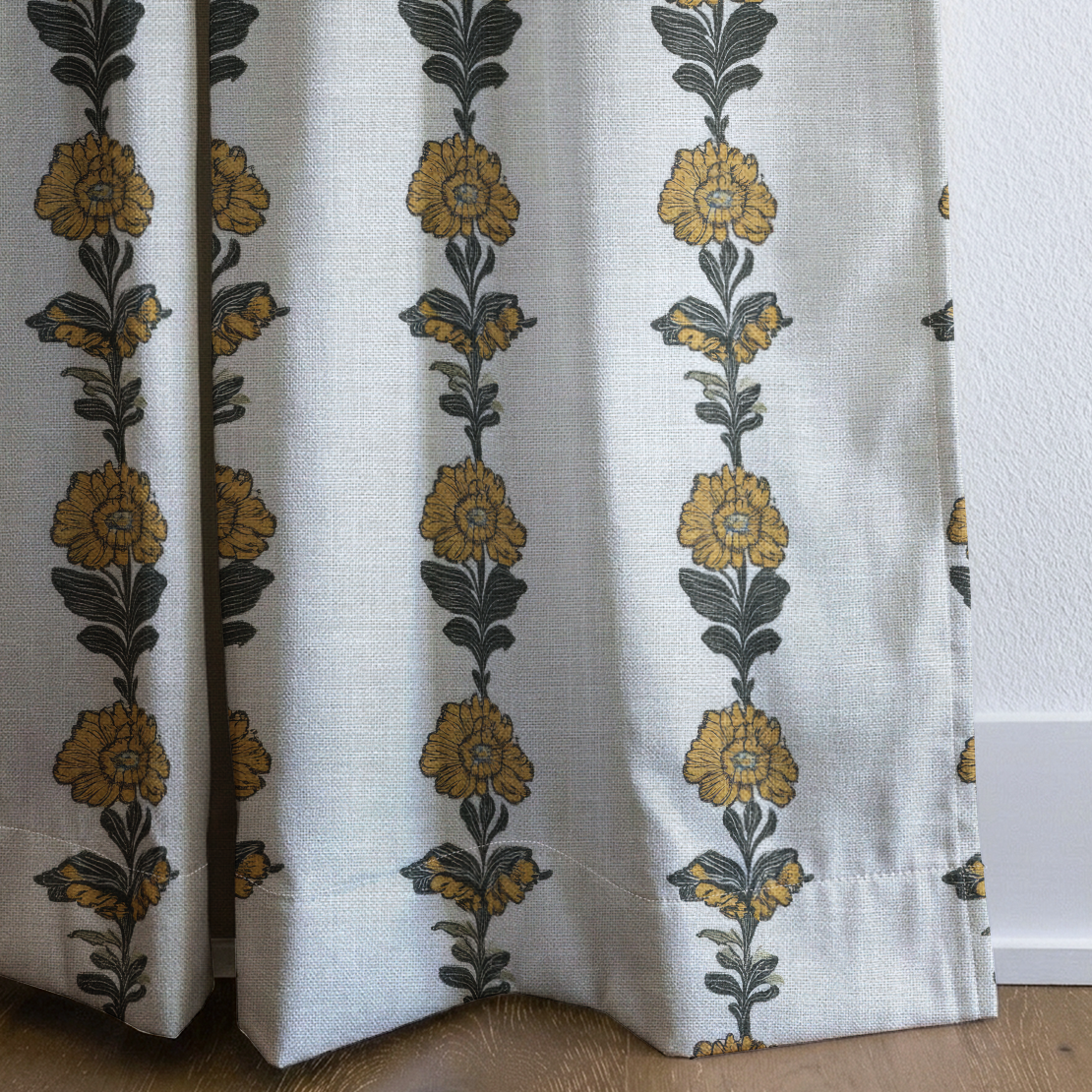 Lemon Poppy - Drapery — corner closeup