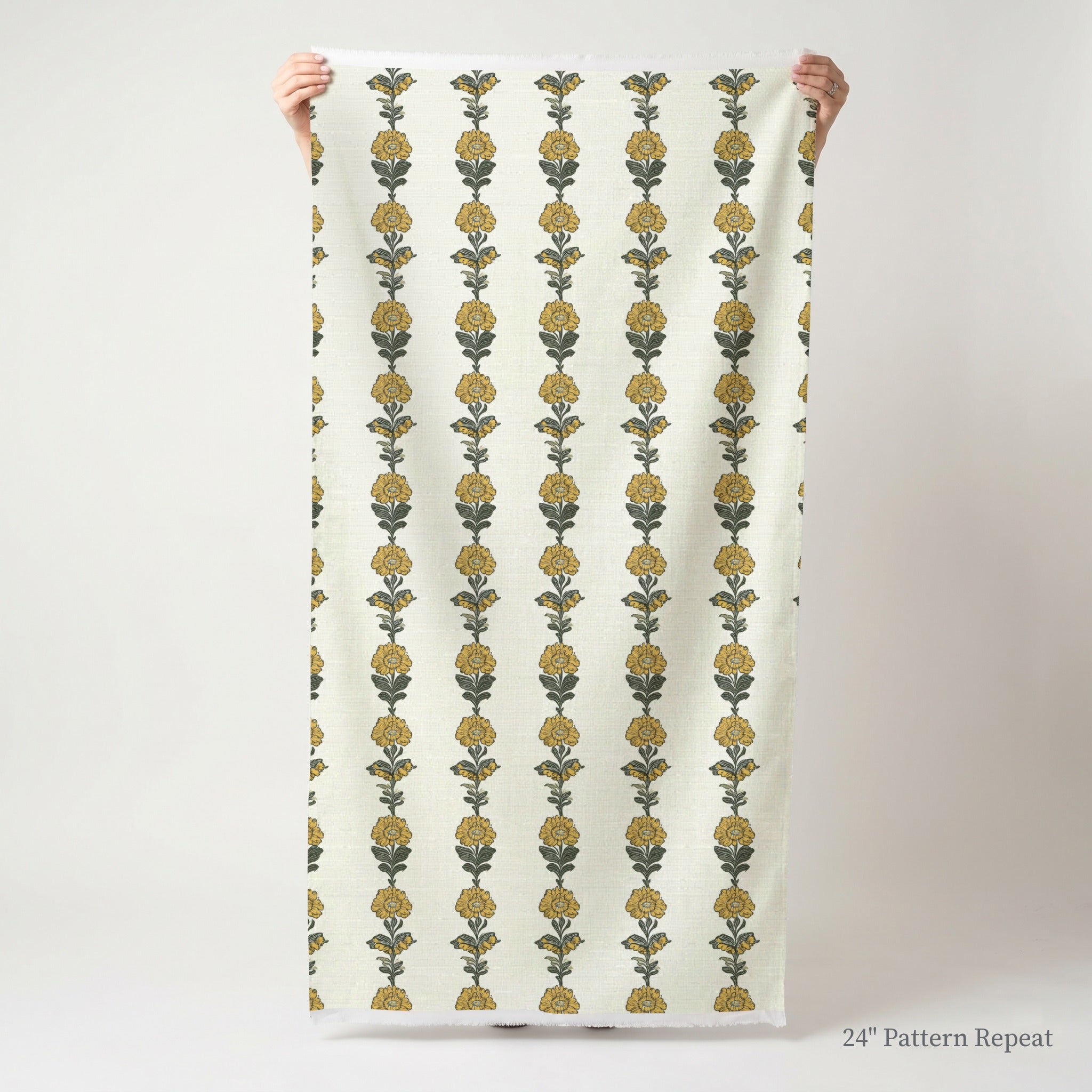 Lemon Poppy Fabric by the Yard