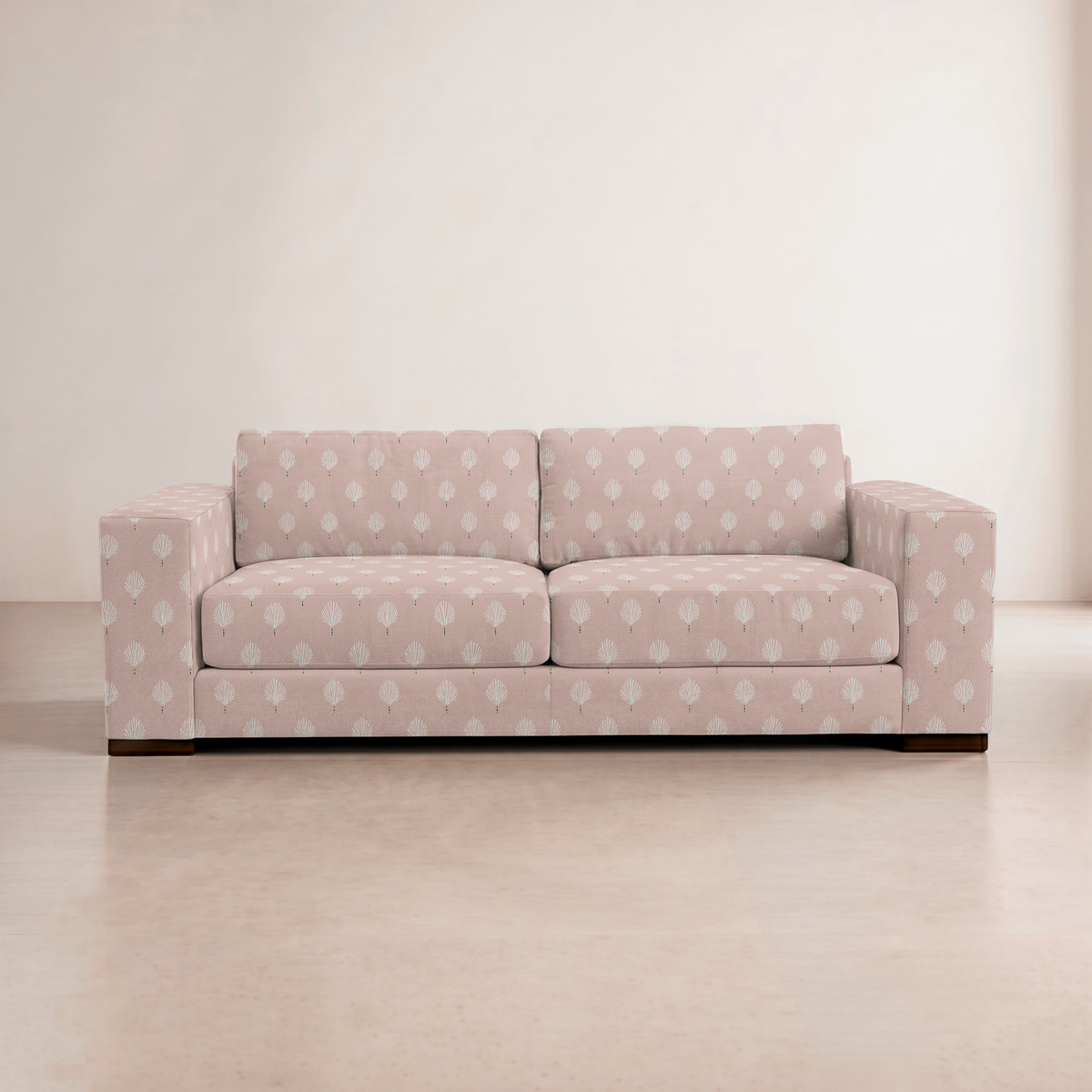 The Christopher Sofa in Loose Stems Petaline Block Print
