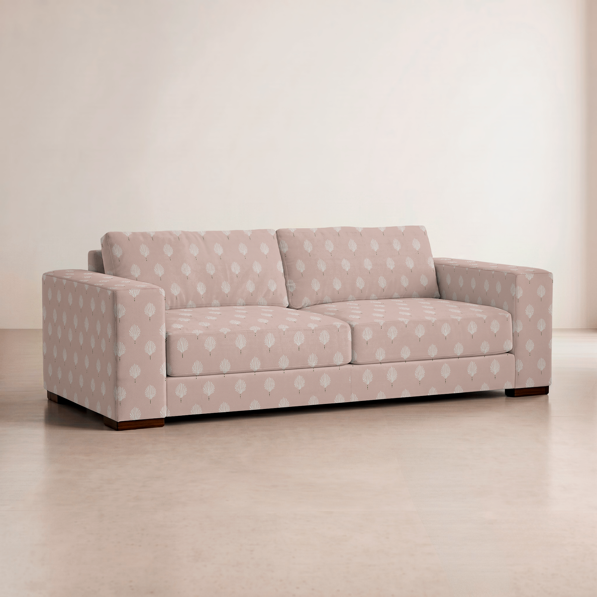 The Christopher Sofa in Loose Stems Petaline Block Print
