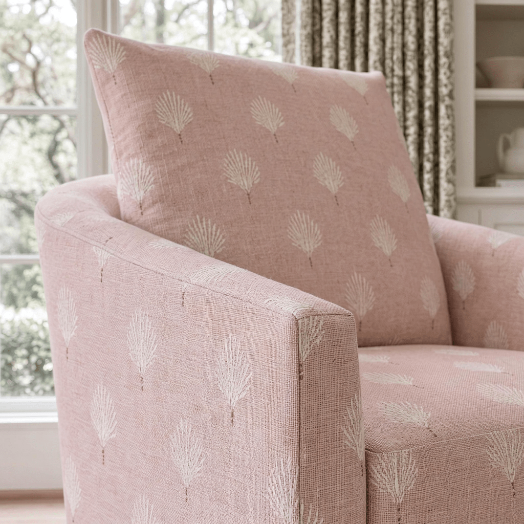 The Grace Chair in Loose Stems Petaline Block Print