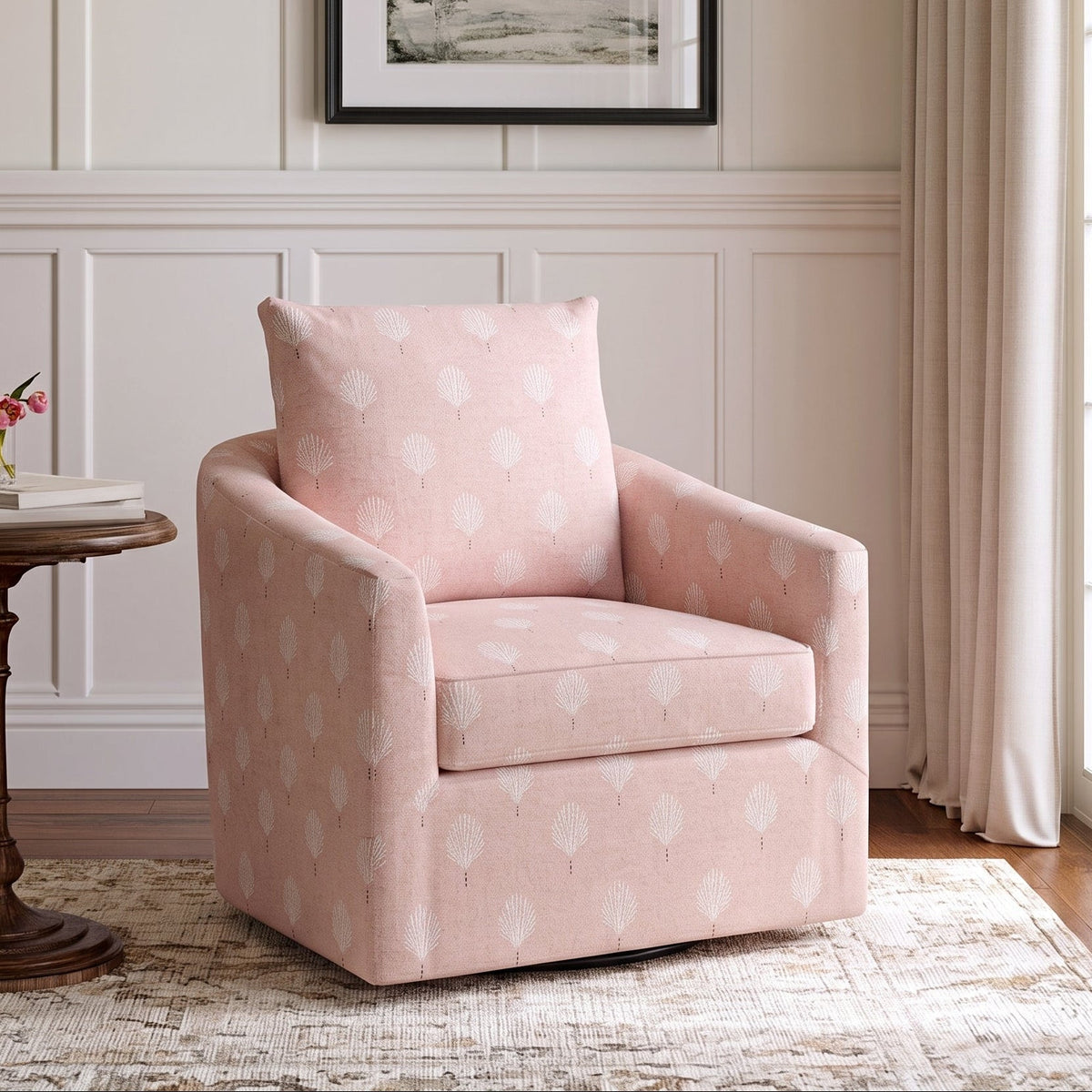 The Grace Chair in Loose Stems Petaline Block Print