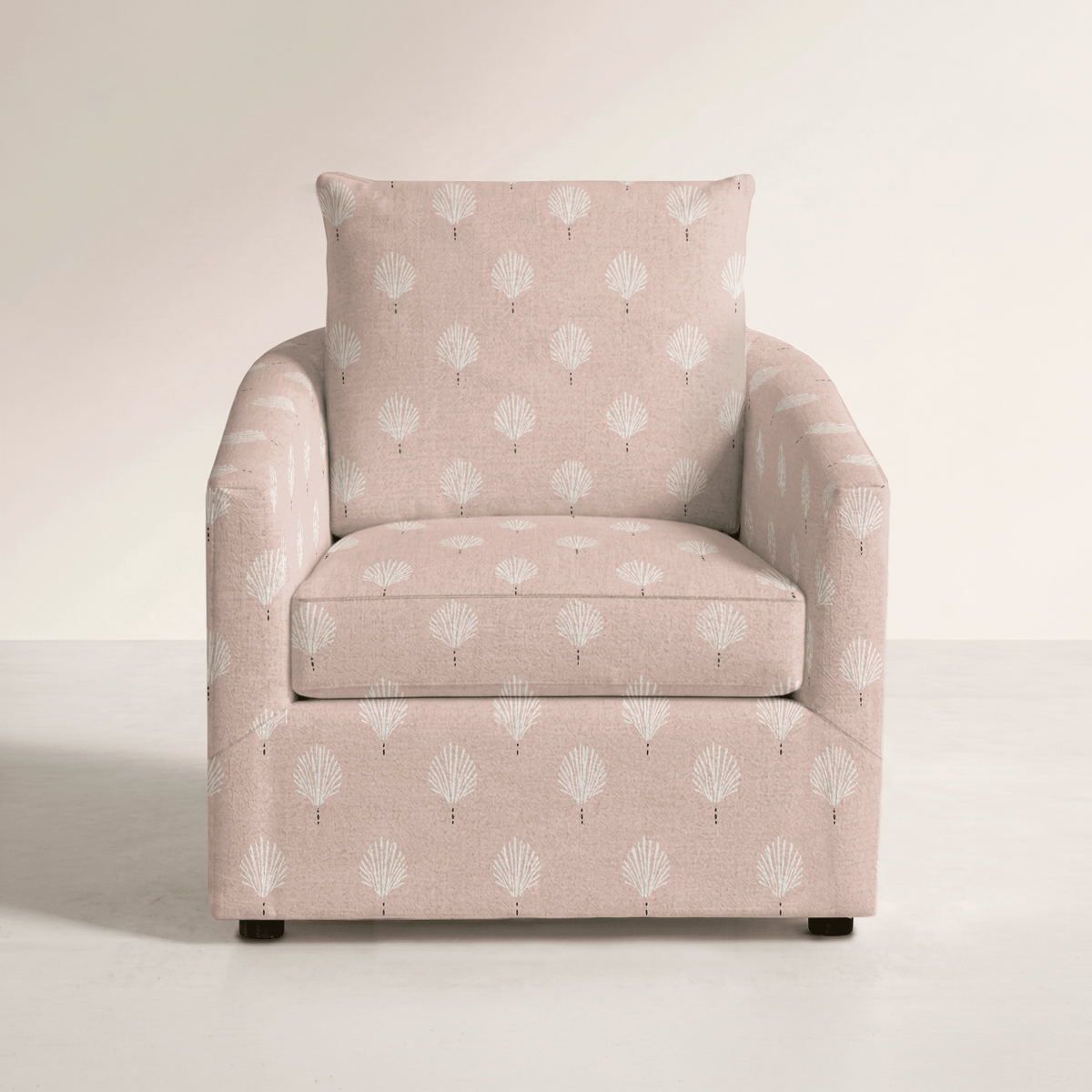The Grace Chair in Loose Stems Petaline Block Print - Lemon Park