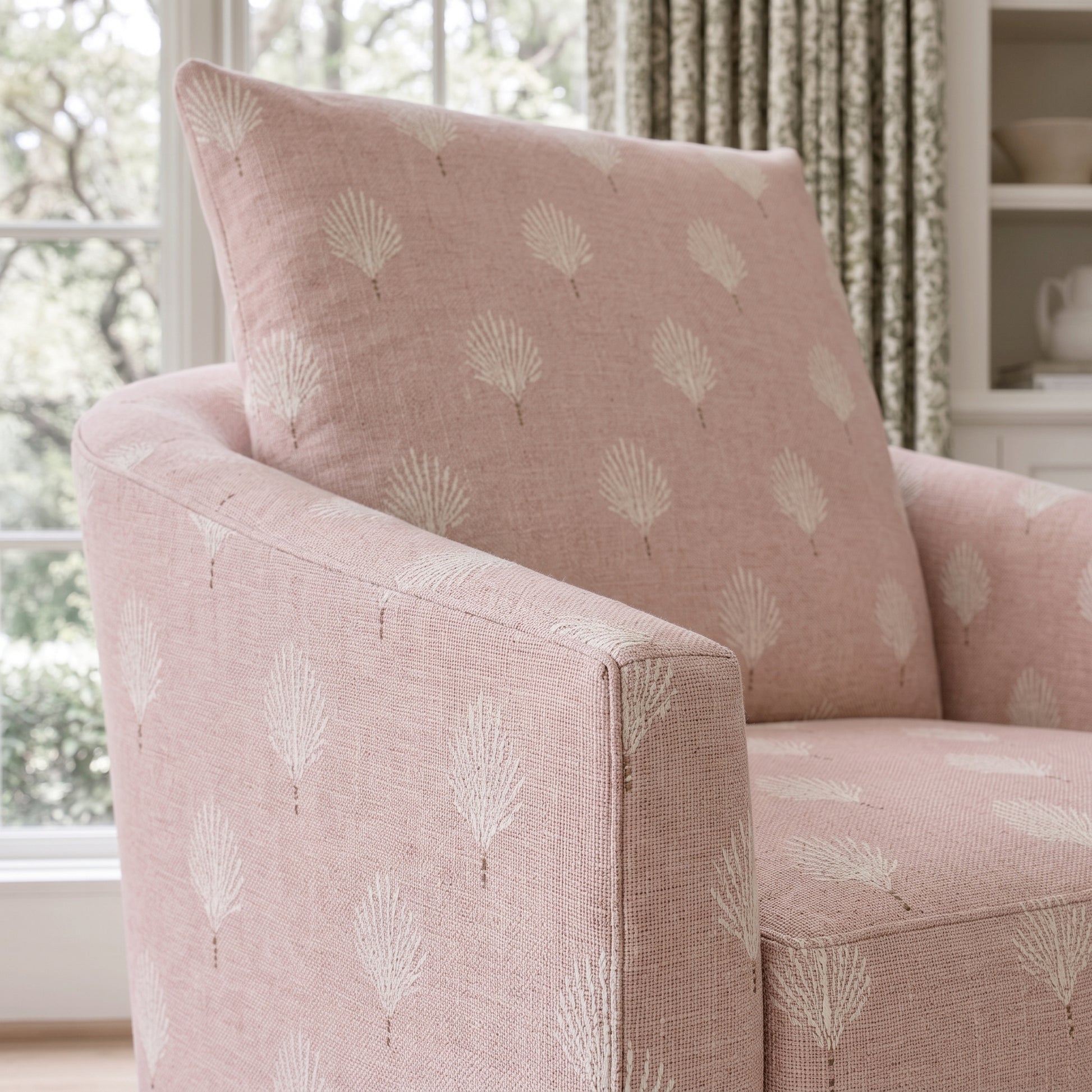The Grace Chair in Loose Stems Petaline Block Print