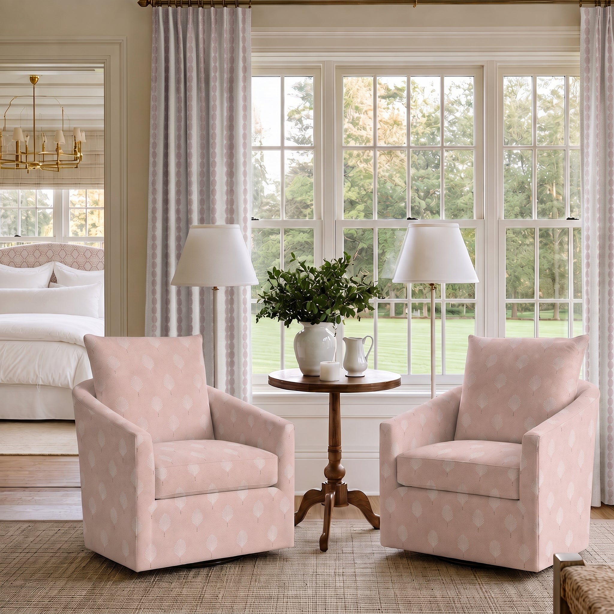 The Grace Chair in Loose Stems Petaline Block Print
