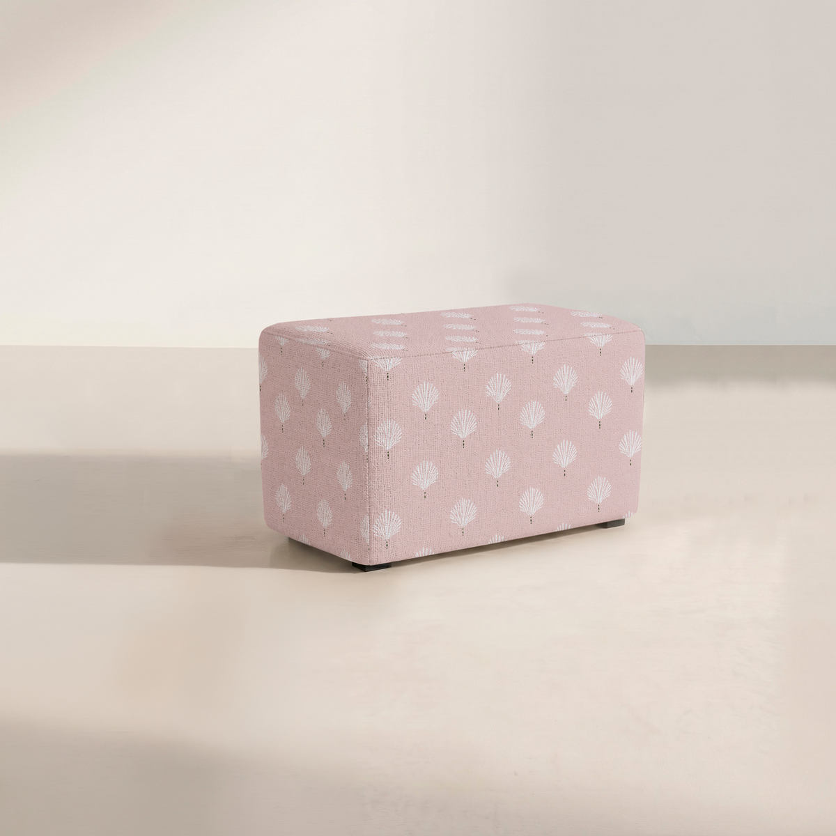 The Josephine Ottoman in Loose Stems Petaline Block Print