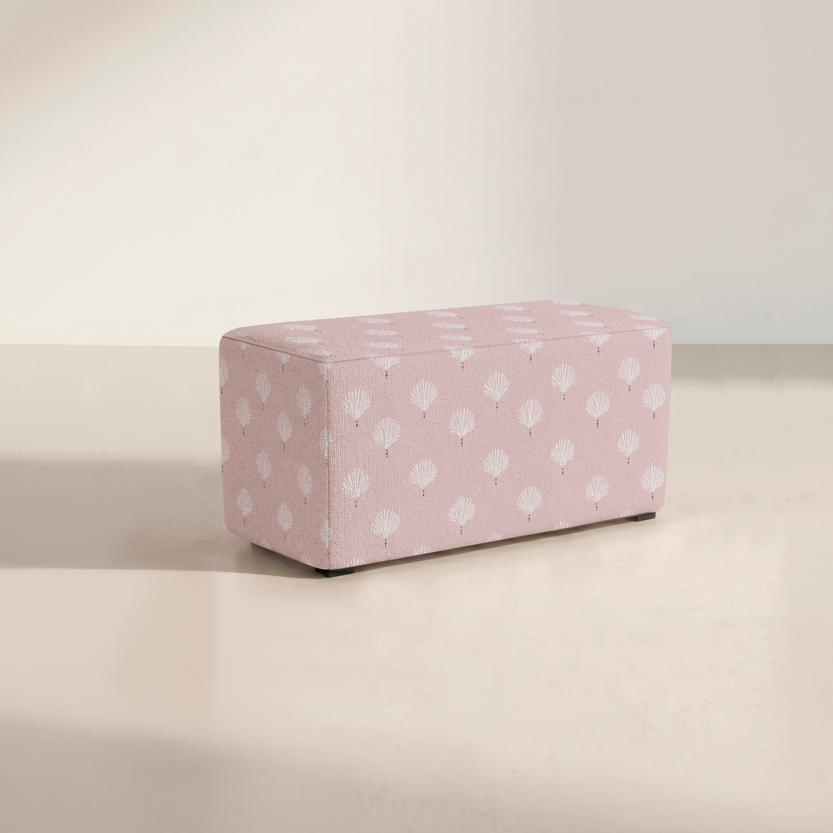 The Josephine Ottoman in Loose Stems Petaline Block Print