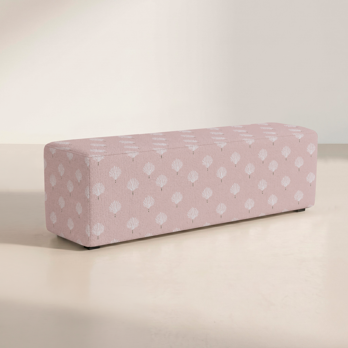 The Josephine Ottoman in Loose Stems Petaline Block Print