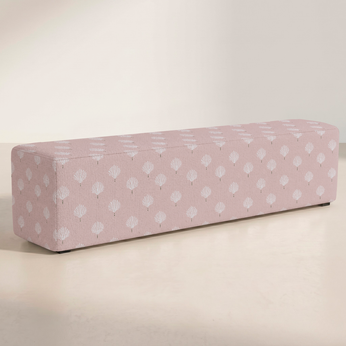 The Josephine Ottoman in Loose Stems Petaline Block Print