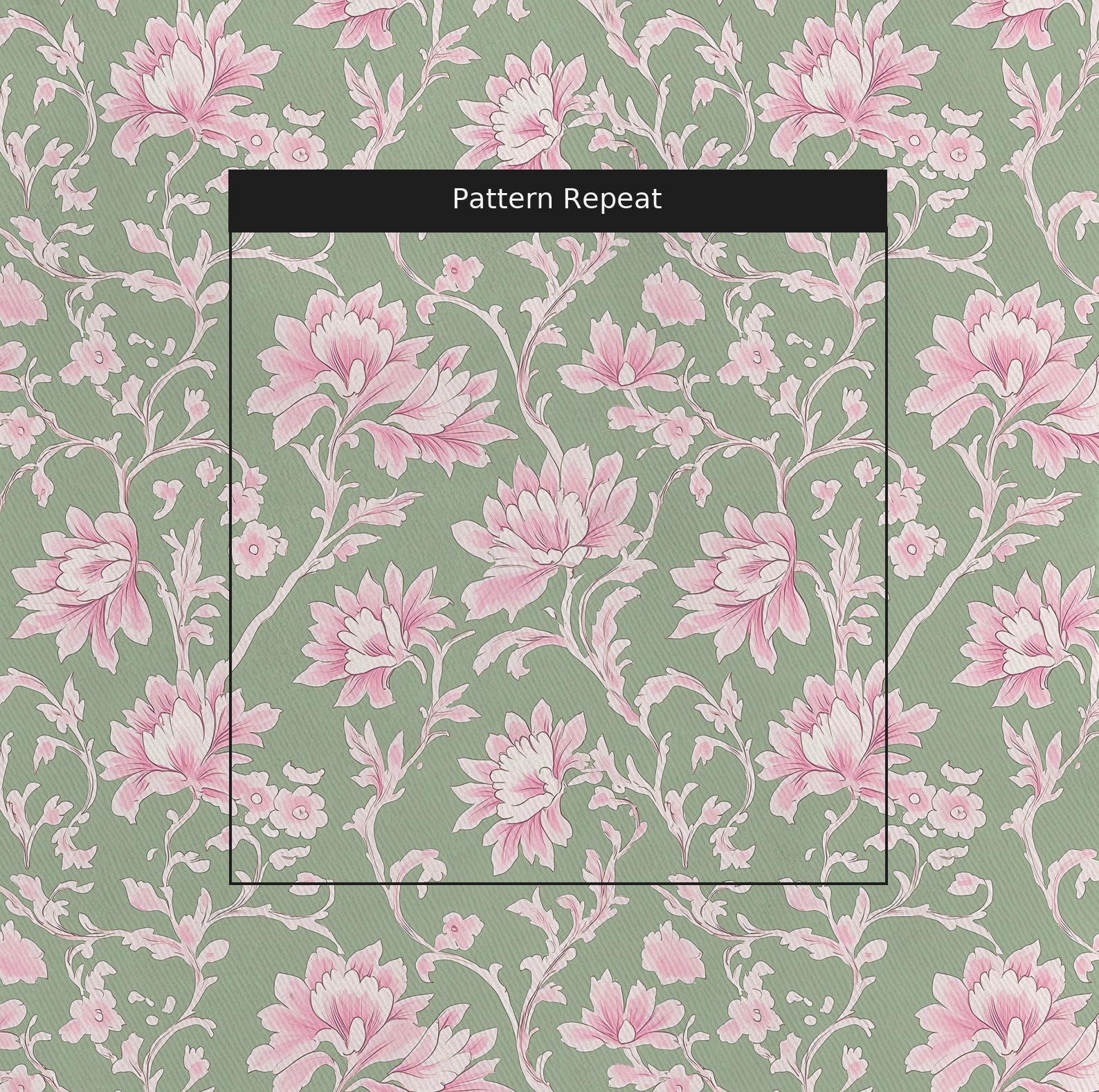 Wildflower Riddle Fabric by the Yard — pattern repeat