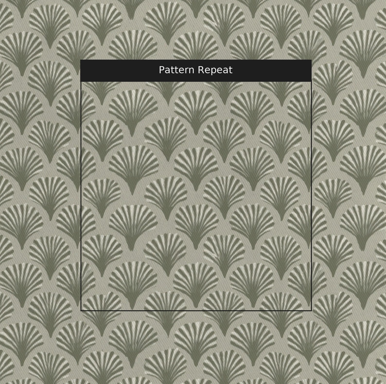 Shell House Fabric by the Yard — pattern repeat